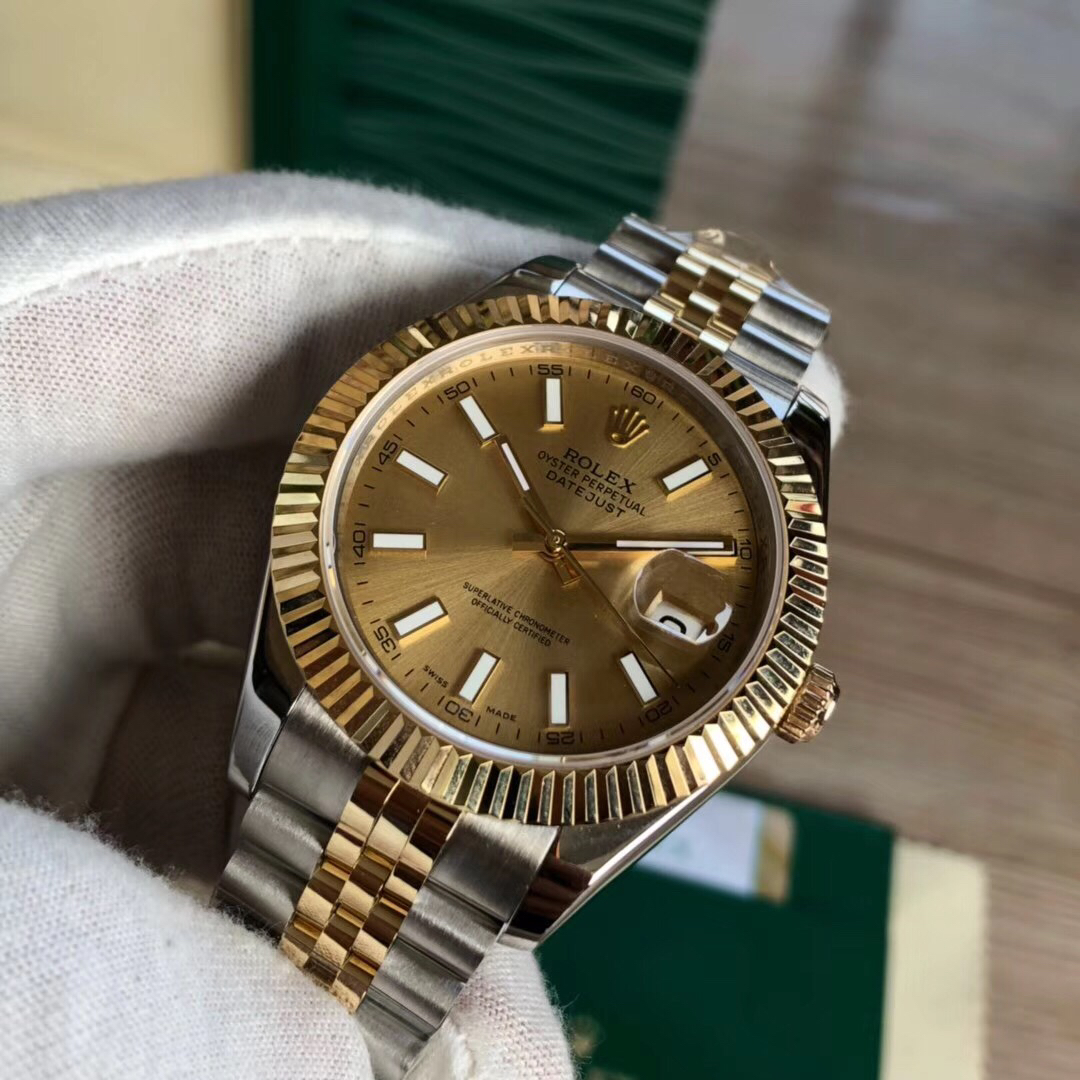 Bagsaaa R01ex Datejust 41MM Gold Bezel Watch