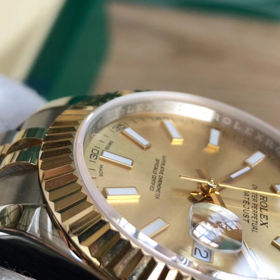 Bagsaaa R01ex Datejust 41MM Gold Bezel Watch