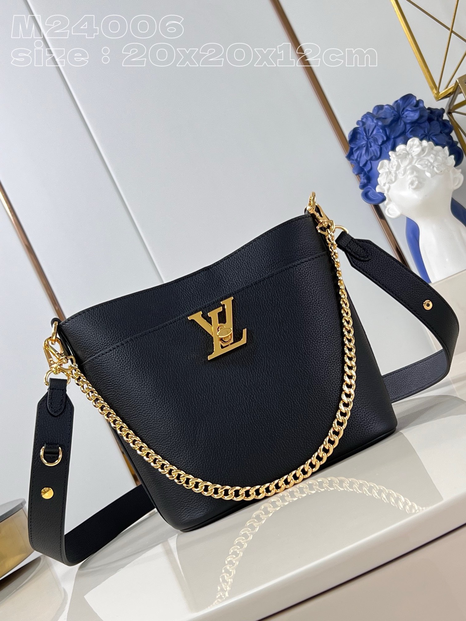 Bagsaaa L0vis Vuittom Lock and Walk Lockme Shoulder Bag - 20 x 20.5 x 12 cm