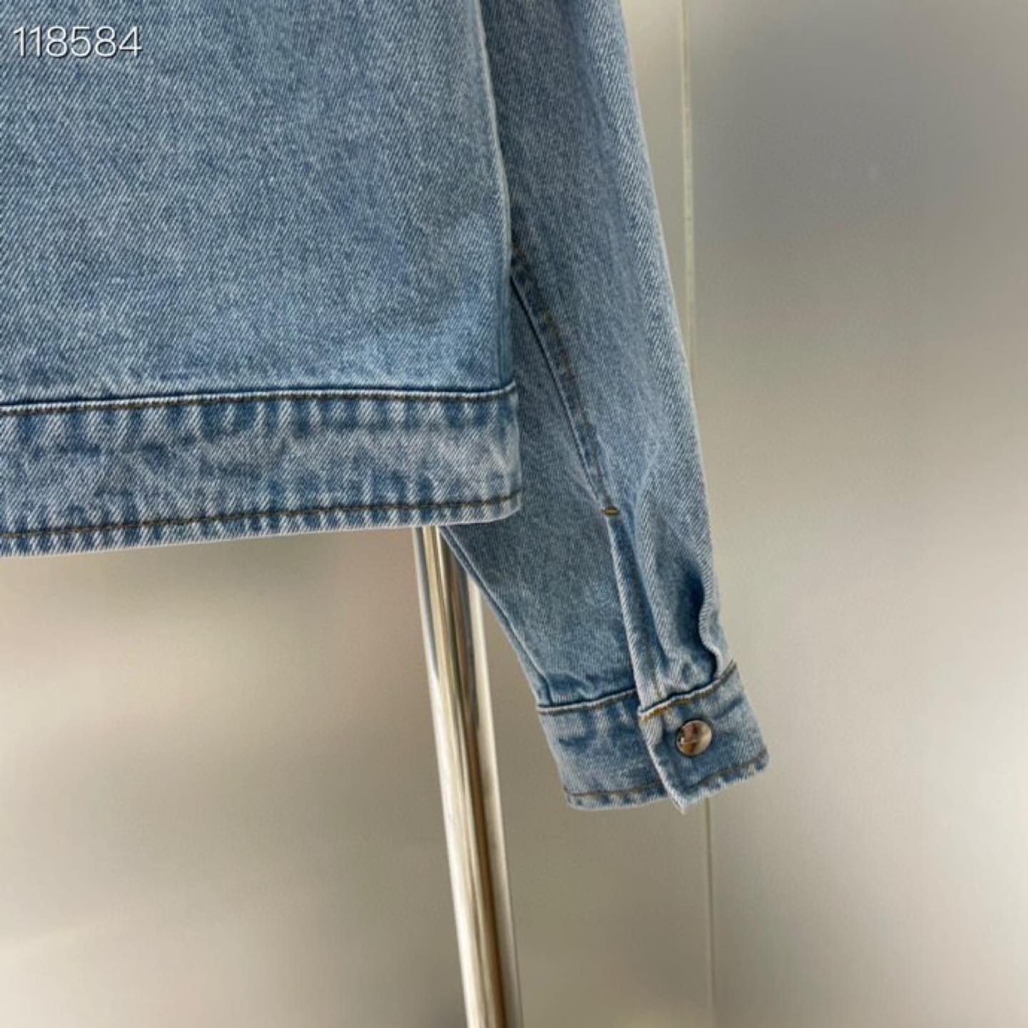 Bagsaaa Pra*a Cropped Organic Denim Jacket 