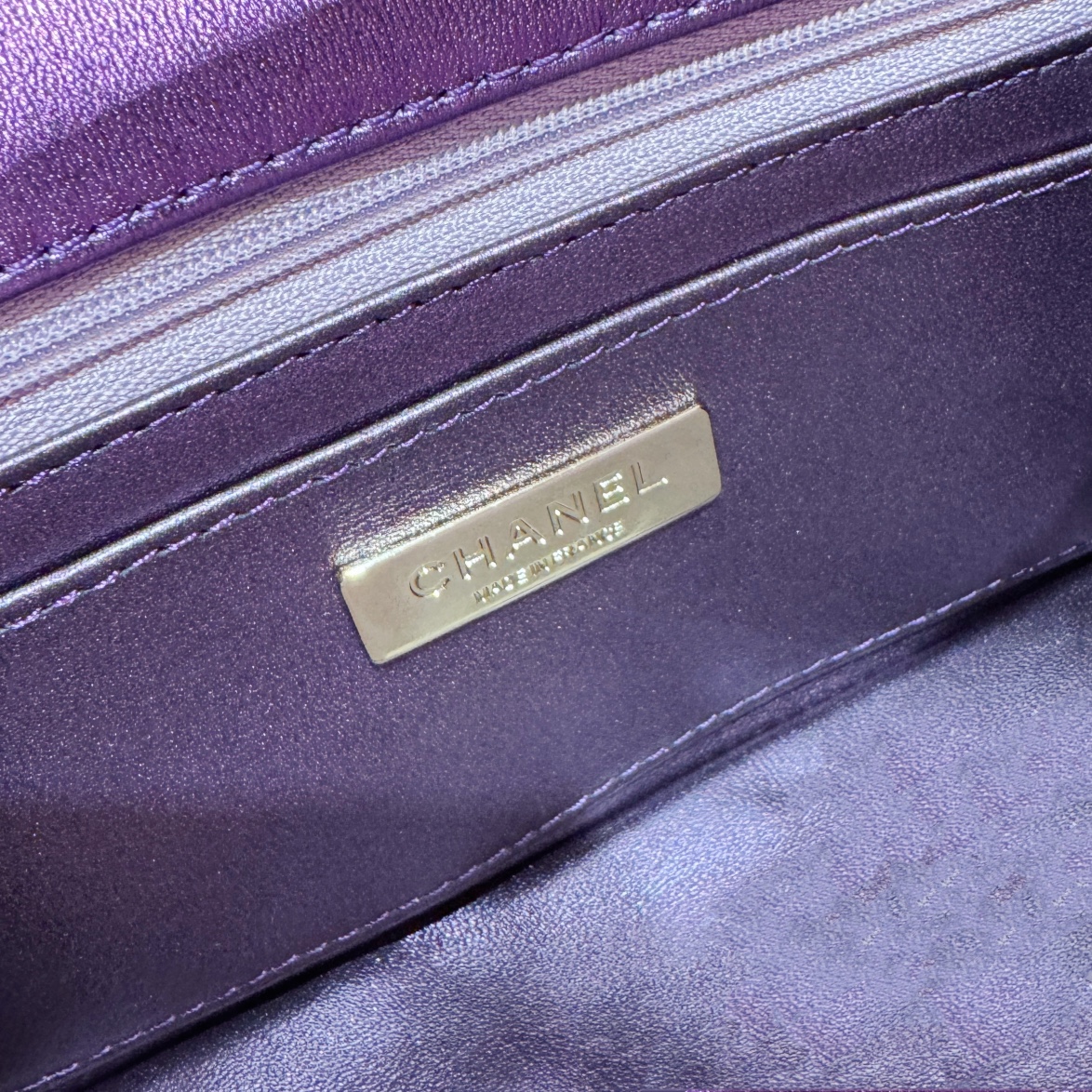 Bagsaaa Ch**el Mini Flap Bag & Star Coin Purse AS4646 Purple - 12.5 × 19 × 5 cm
