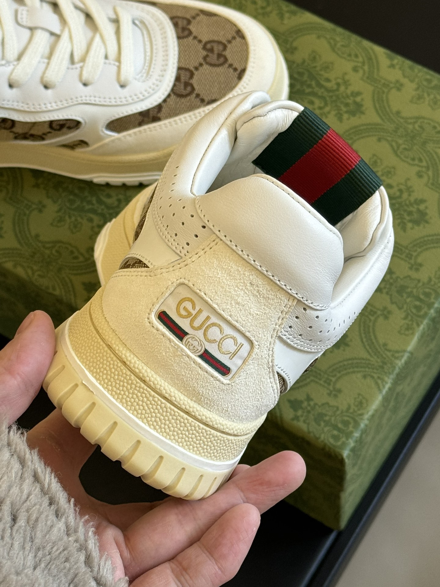 Bagsaaa Gvc*1 Re-Web Sneaker Original GG Canvas ‎785452