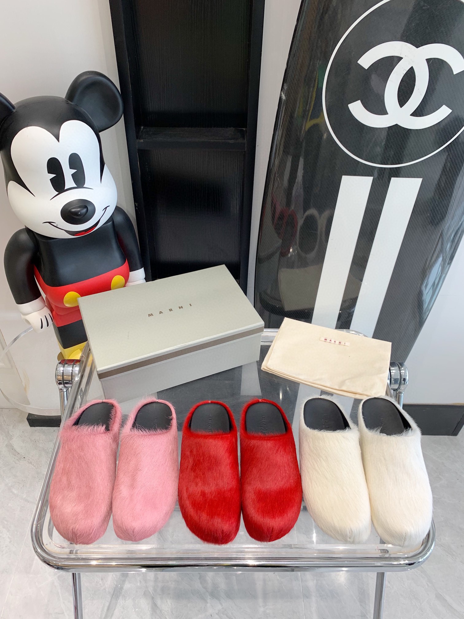 Bagsaaa Marni Fur Slippers