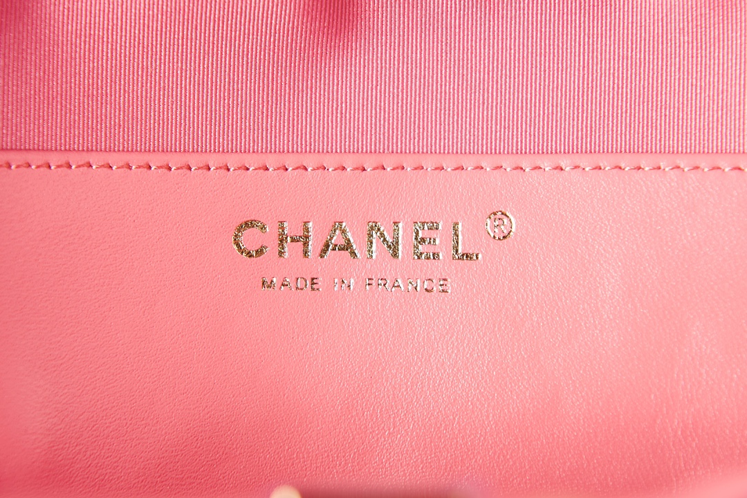 Bagsaaa Ch**el Heart Bag Lambskin Pink AS3191 - 16x18x6.5cm