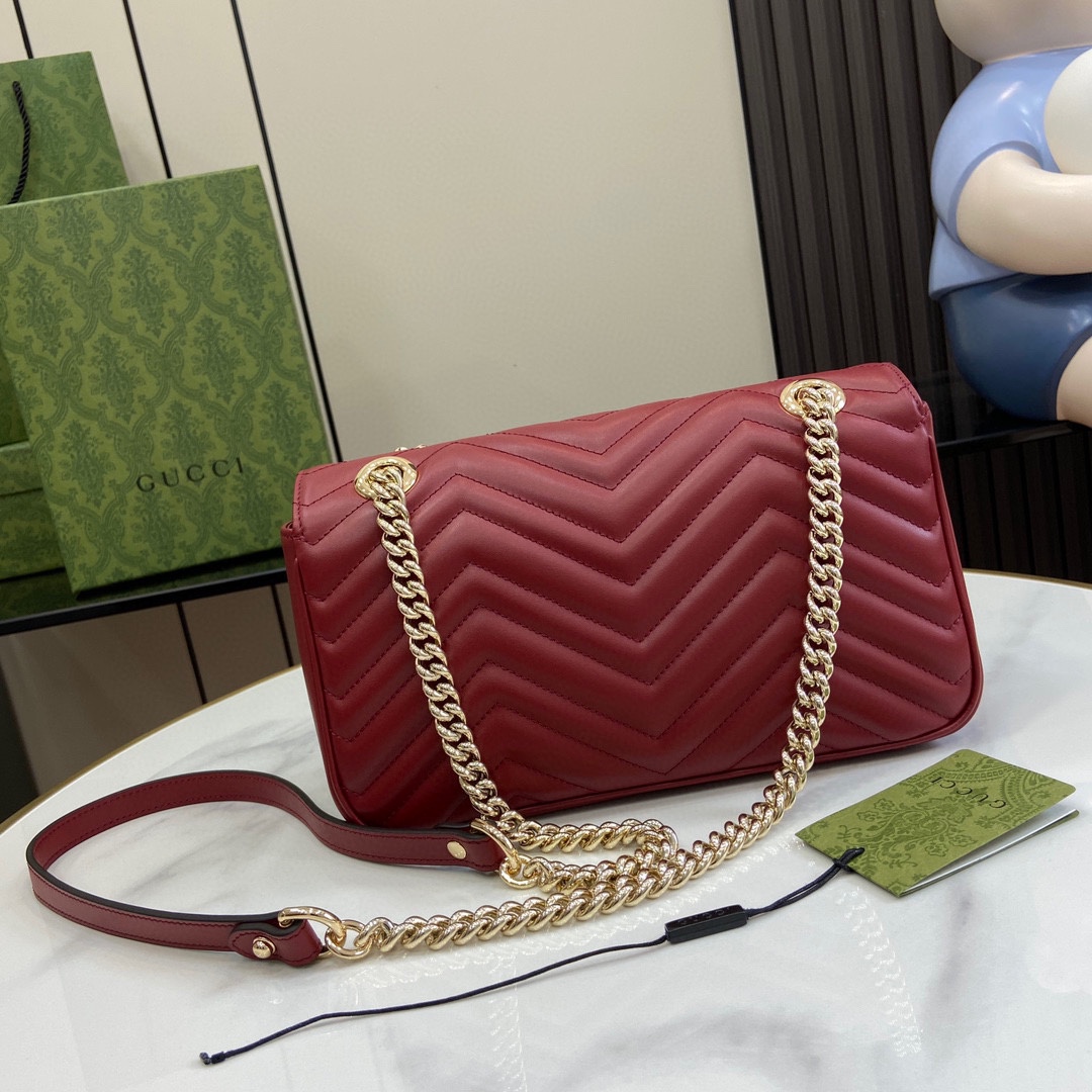 Bagsaaa Gvc*1 Marmont Mini Bag 474575 Red - 20 x 13 x 6 cm