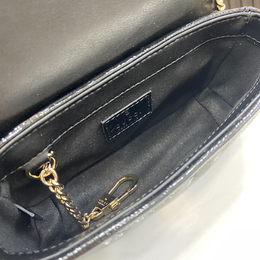 Bagsaaa Gvc*1 GG Marmont S*per Mini Bag 476433 Black - 16x10x4 ccm