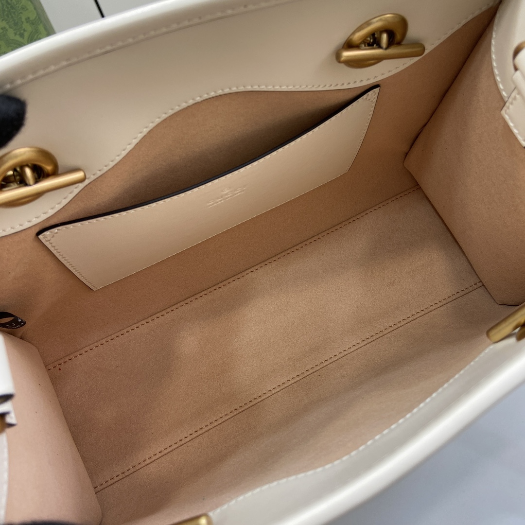 Bagsaaa Gvc*1 GG Marmont Small Tote 779727 White - 26.5 x 18.5 x 12.5 cm