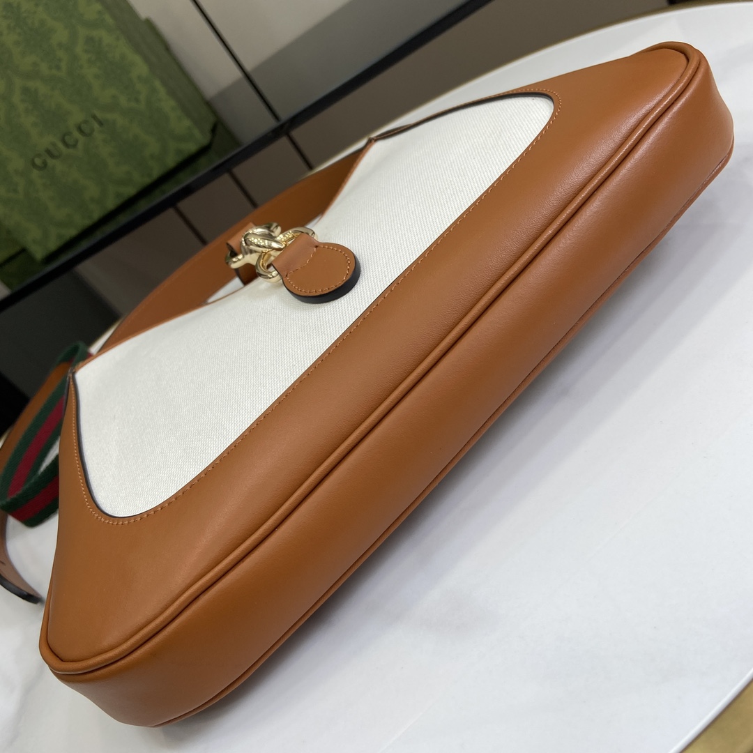 Bagsaaa Gvc*1 Jackie Small Shoulder Bag 782849 White Canvas - 27.5x19x4 cm