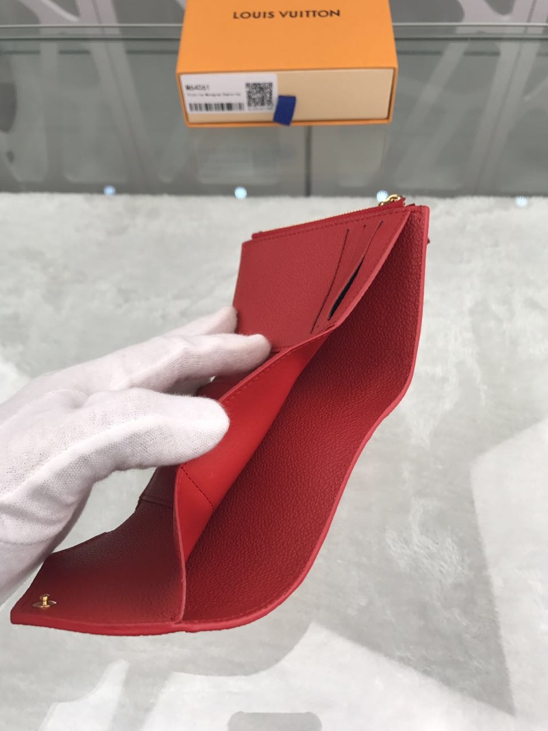 Bagsaaa L0vis Vvtt0n Victorine Wallet M64061 Red - 12.0 x 9.5 x 1.5 cm