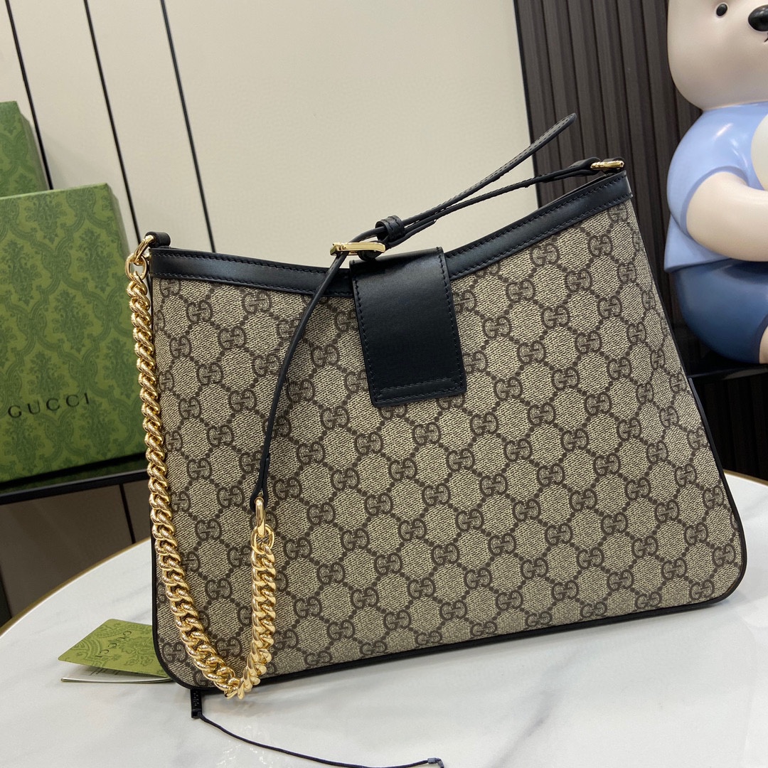 Bagsaaa Gvc*1 Padlock GG Medium Shoulder Bag 795113 Black - 32.5 x 24 x 5.5 cm