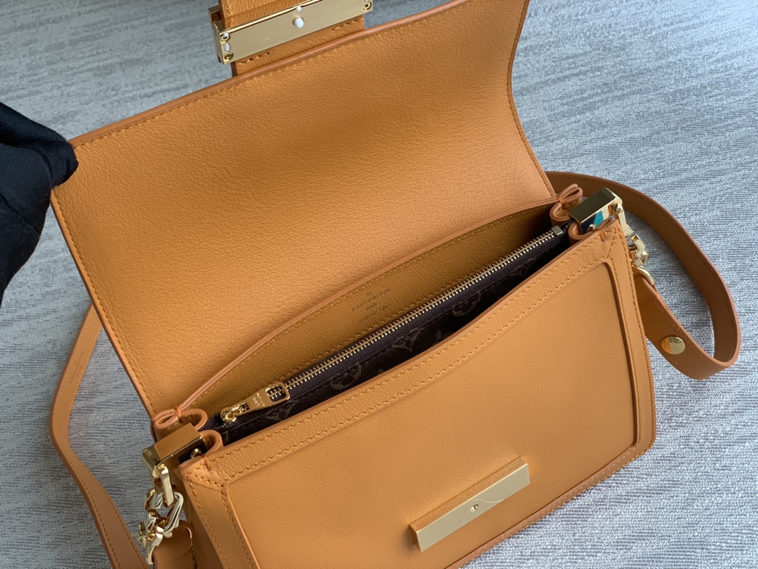 Bagsaaa L0vis Vvtt0n M25048 Dauphine Soft MM Orange - 24 x 17 x 9 cm