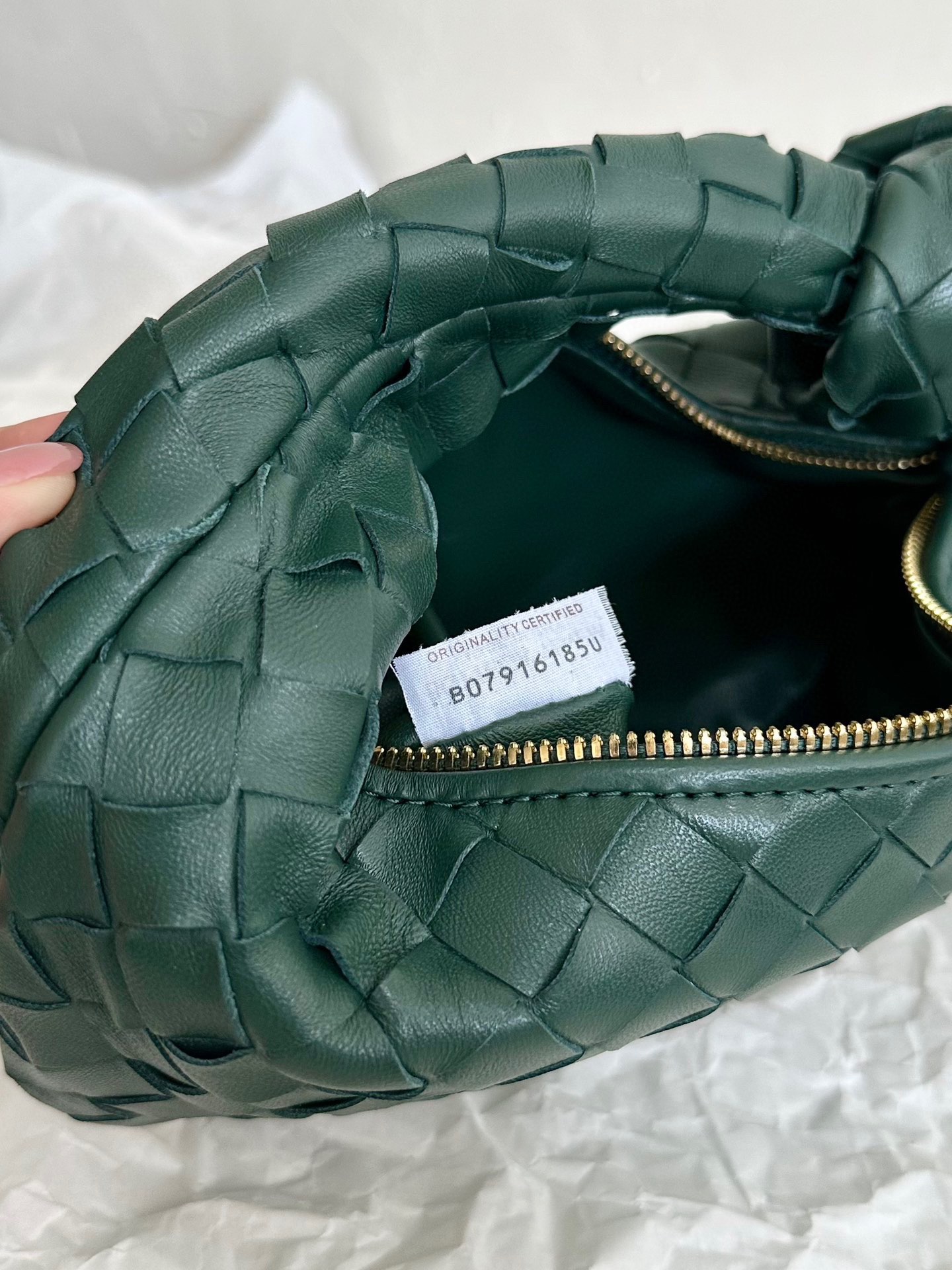 Bagsaaa B0tt*ga Ven*ta Mini Jodie Dark Green - 23x28x8 cm