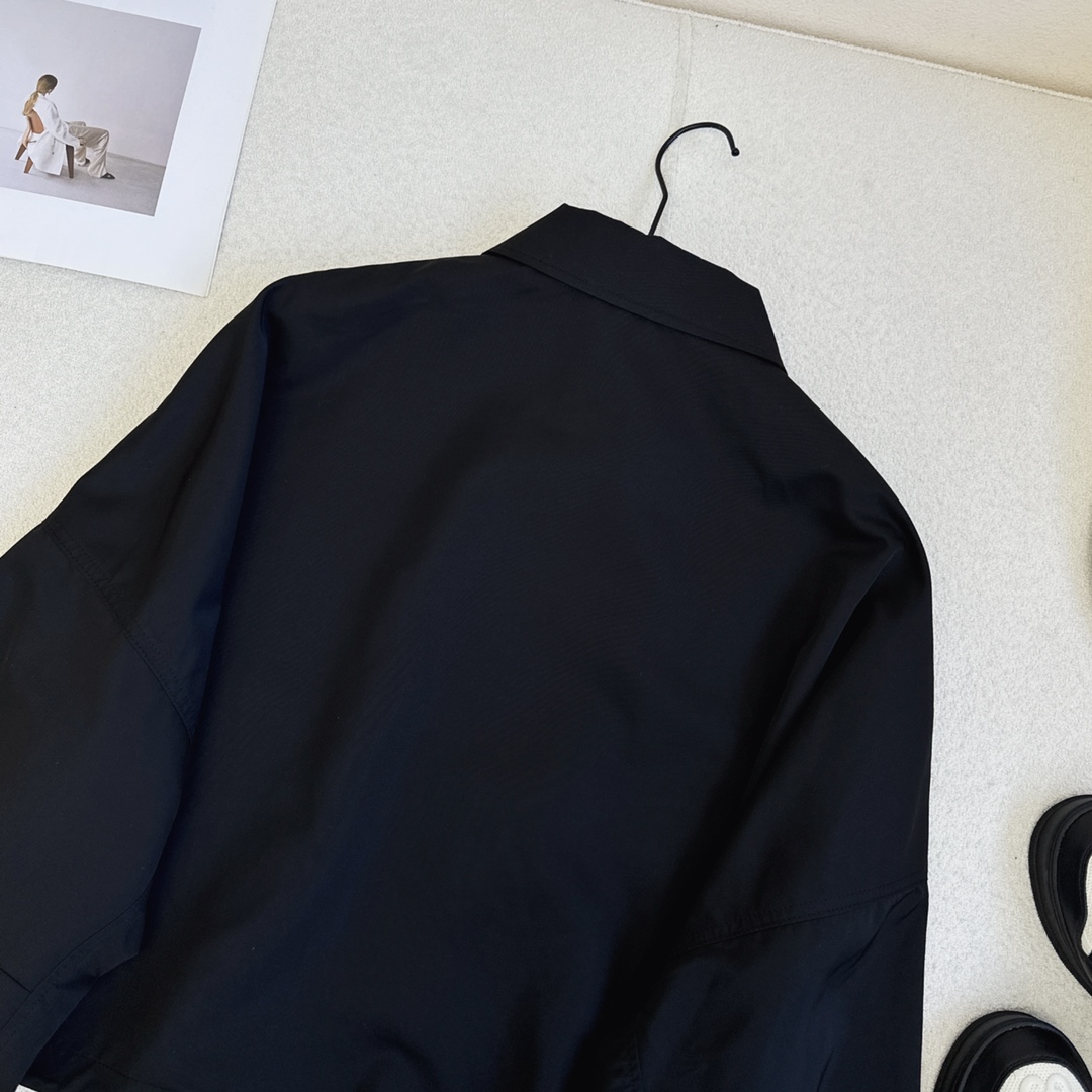 Bagsaaa Gvc*1 Polyester Twill Bomber Jacket Black 781370