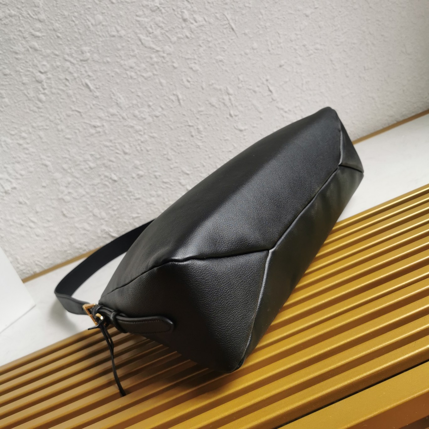 Bagsaaa Pra*a Aimèe Large Leather Shoulder Bag Black - 39x23x12 cm