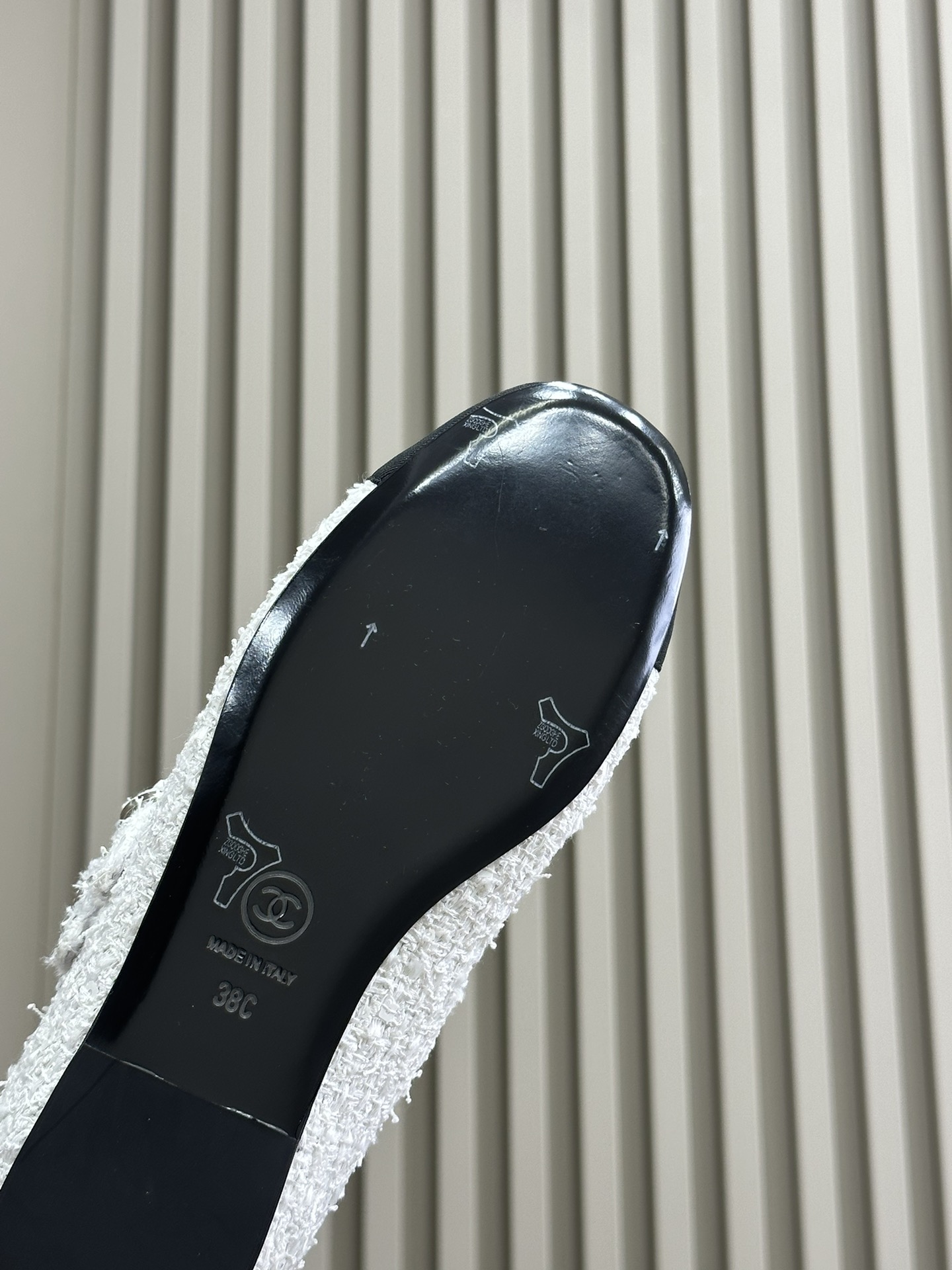 Bagsaaa Ch**el Mary Janes White Tweed G45697