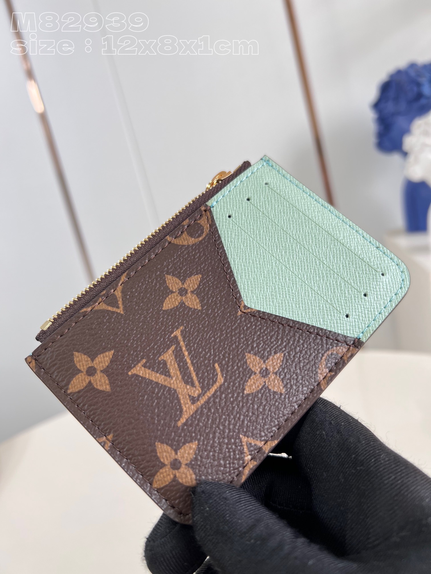 Bagsaaa L0vis Vvtt0n M82939 Romy Card Holder Matcha Green - 12 x 8 x 0.8 cm