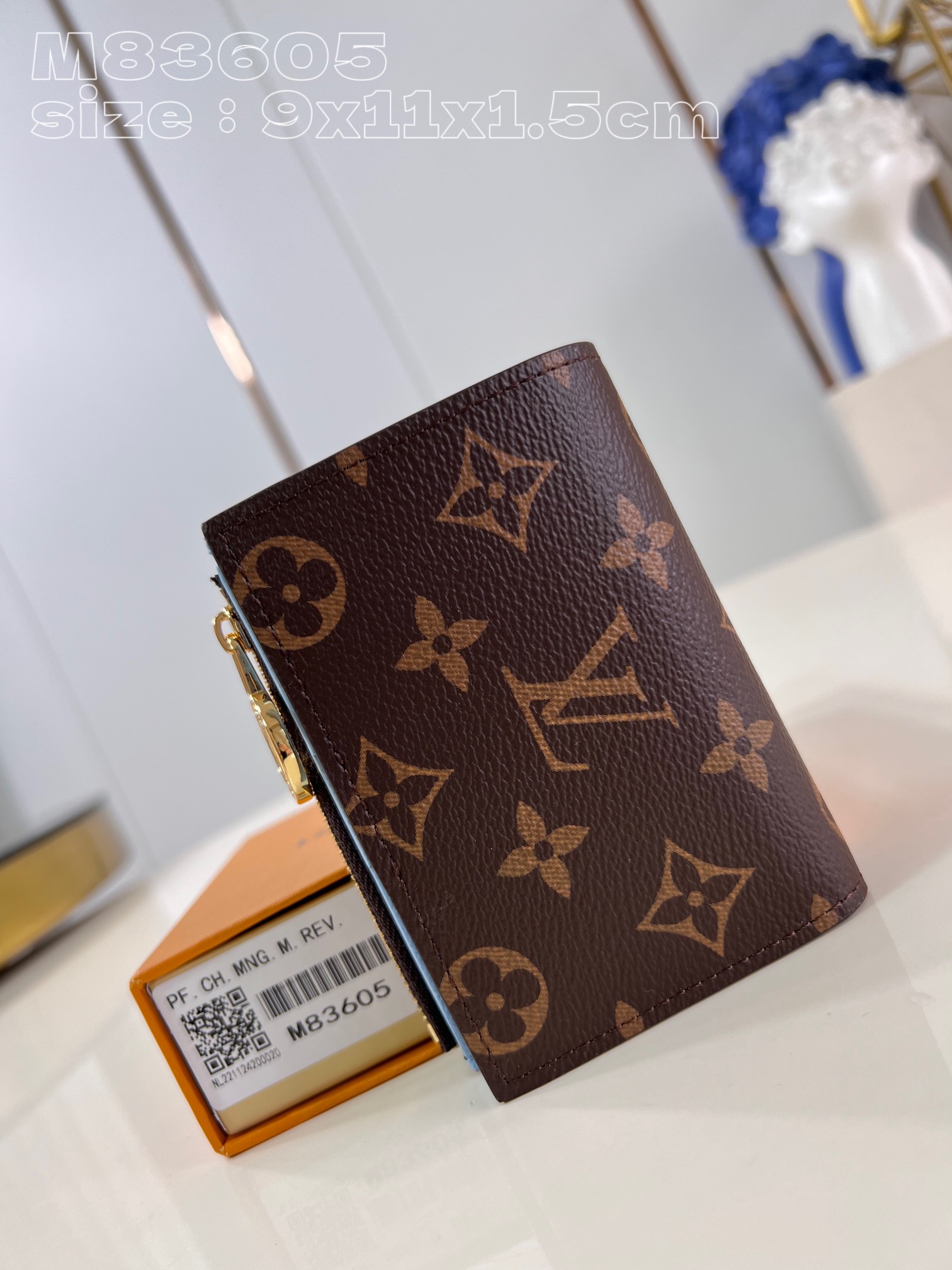 Bagsaaa L0vis Vvtt0n M83605 Lisa Wallet Blue Inside - 9 x 11.5 x 1.5 cm