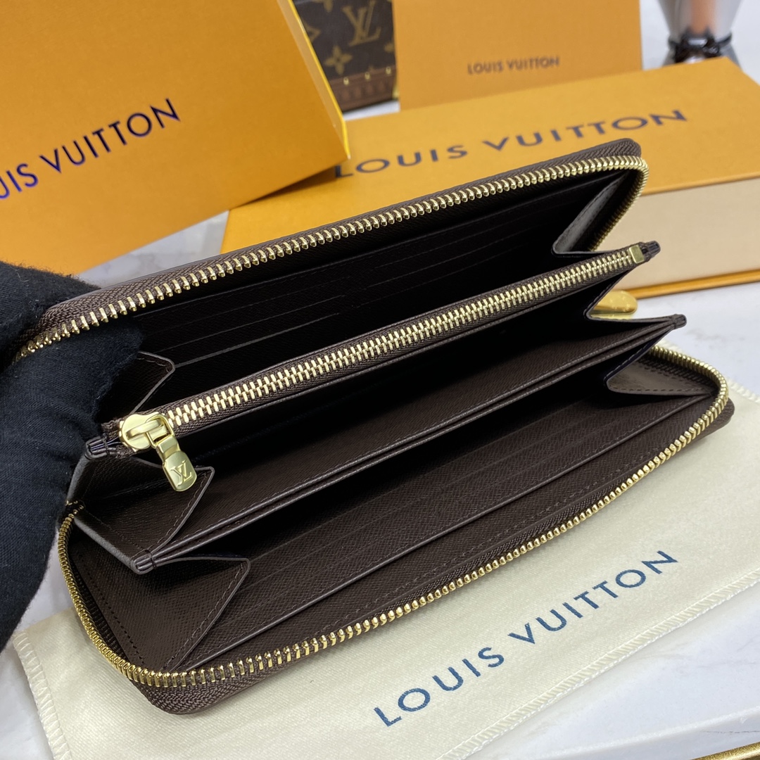 Bagsaaa L0vis Vvtt0n N41661 Zippy Wallet Brown Inside - 19.5 x 10.5 x 2.5 cm