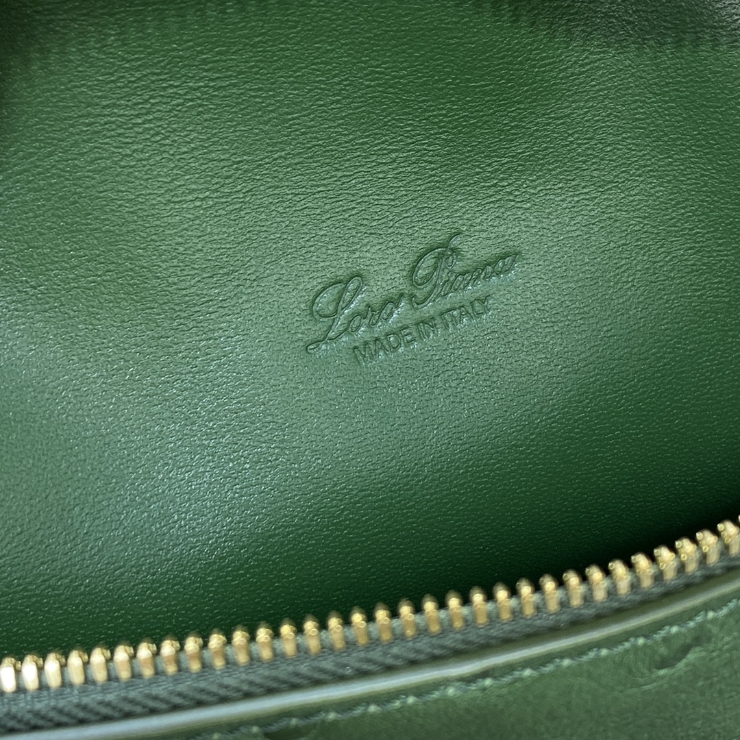 Bagsaaa L0r0 P1ana Extra Pocket L27 Green Ostrich - 16x27x10 cm