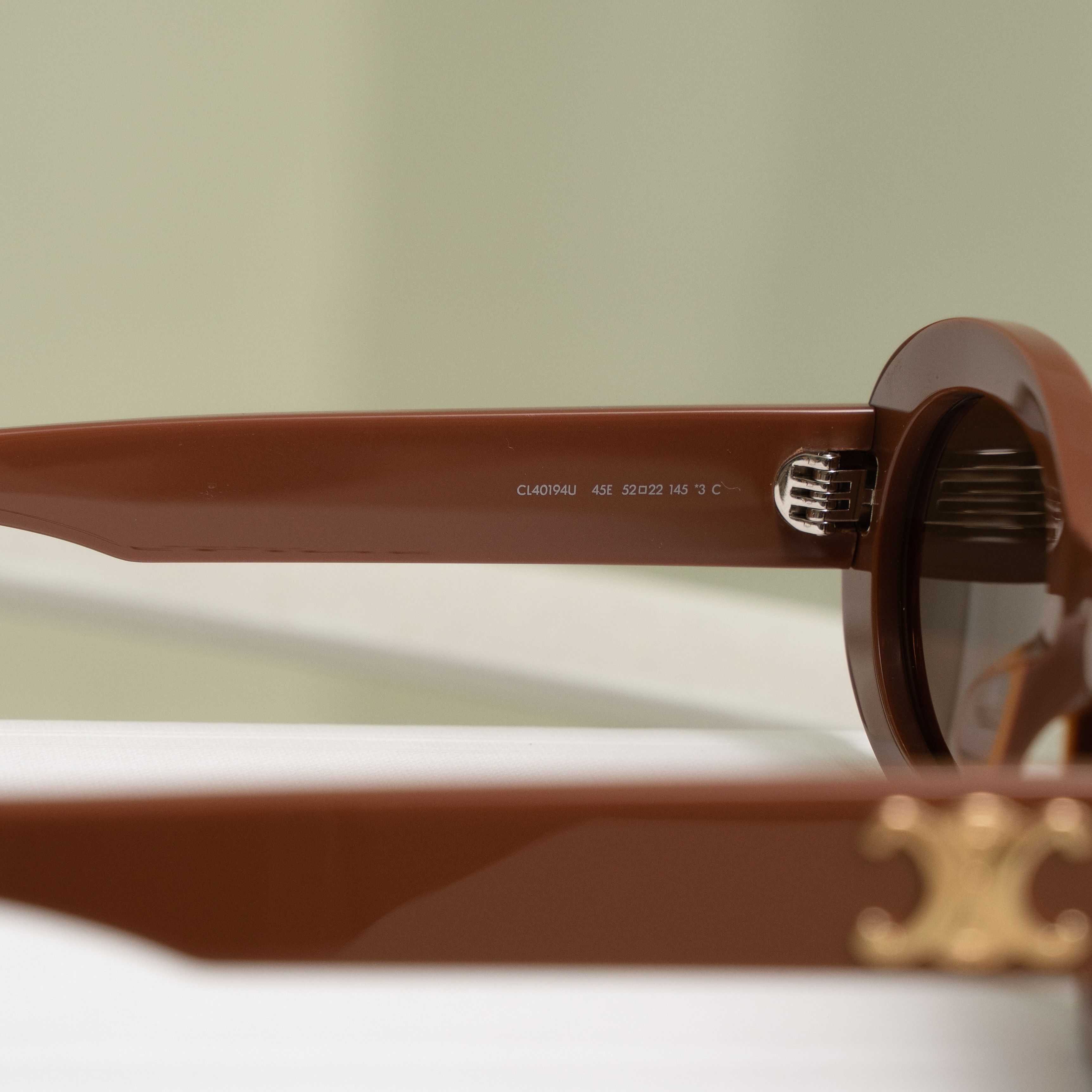 Bagsaaa Ce1i*e Triomphe 01 Sunglasses In Acetate Brown