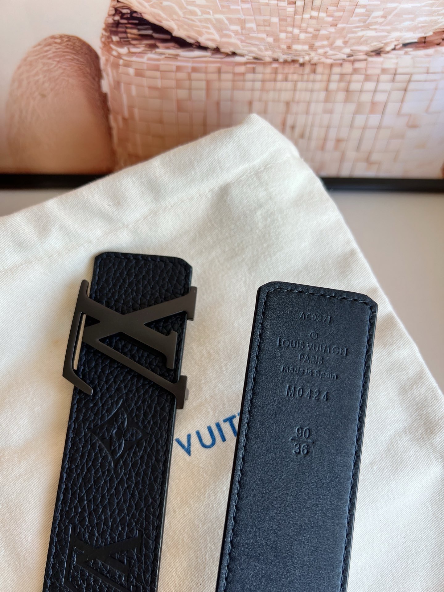 Bagsaaa LV Belt Full Black 