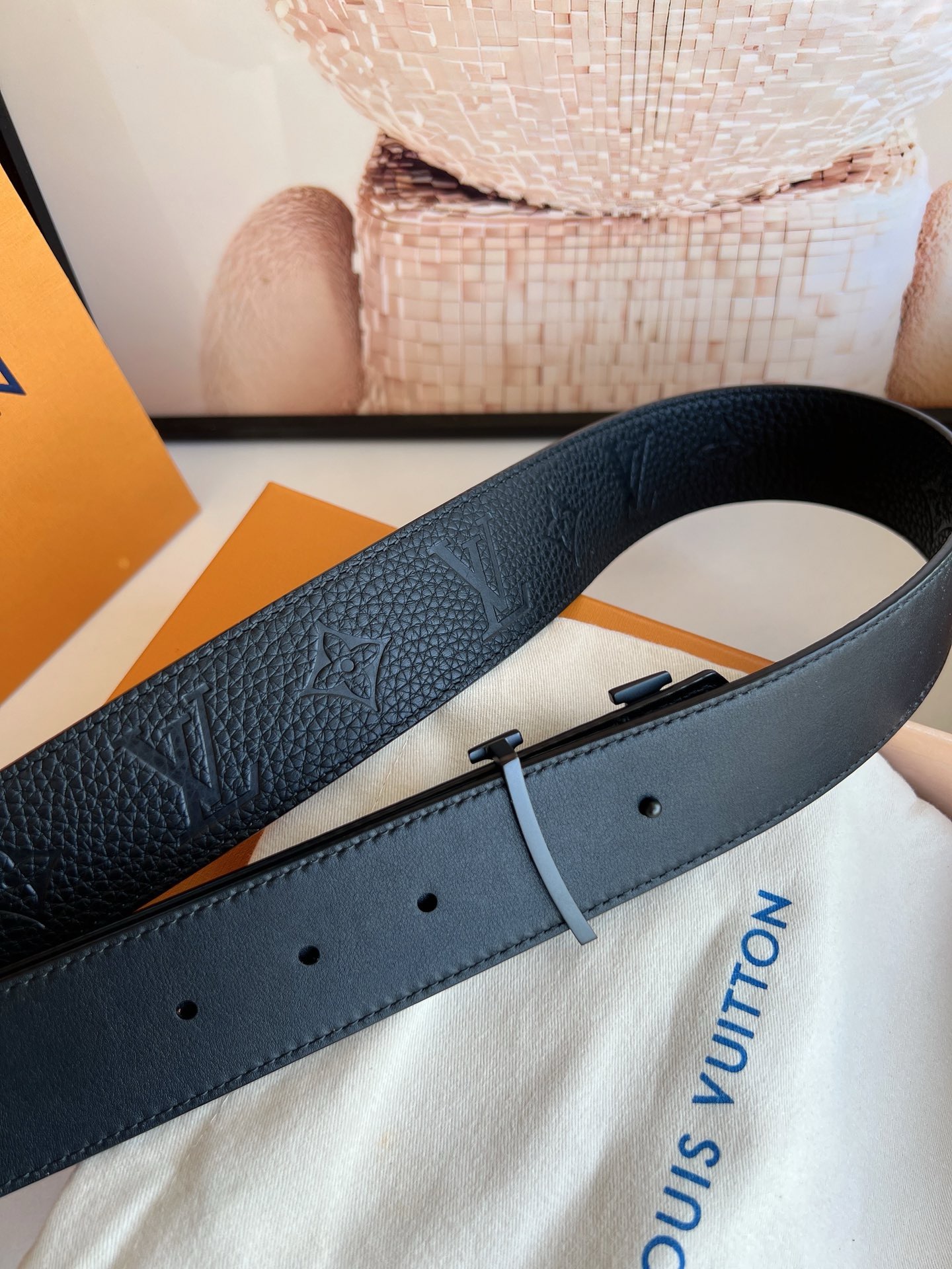 Bagsaaa LV Belt Full Black 