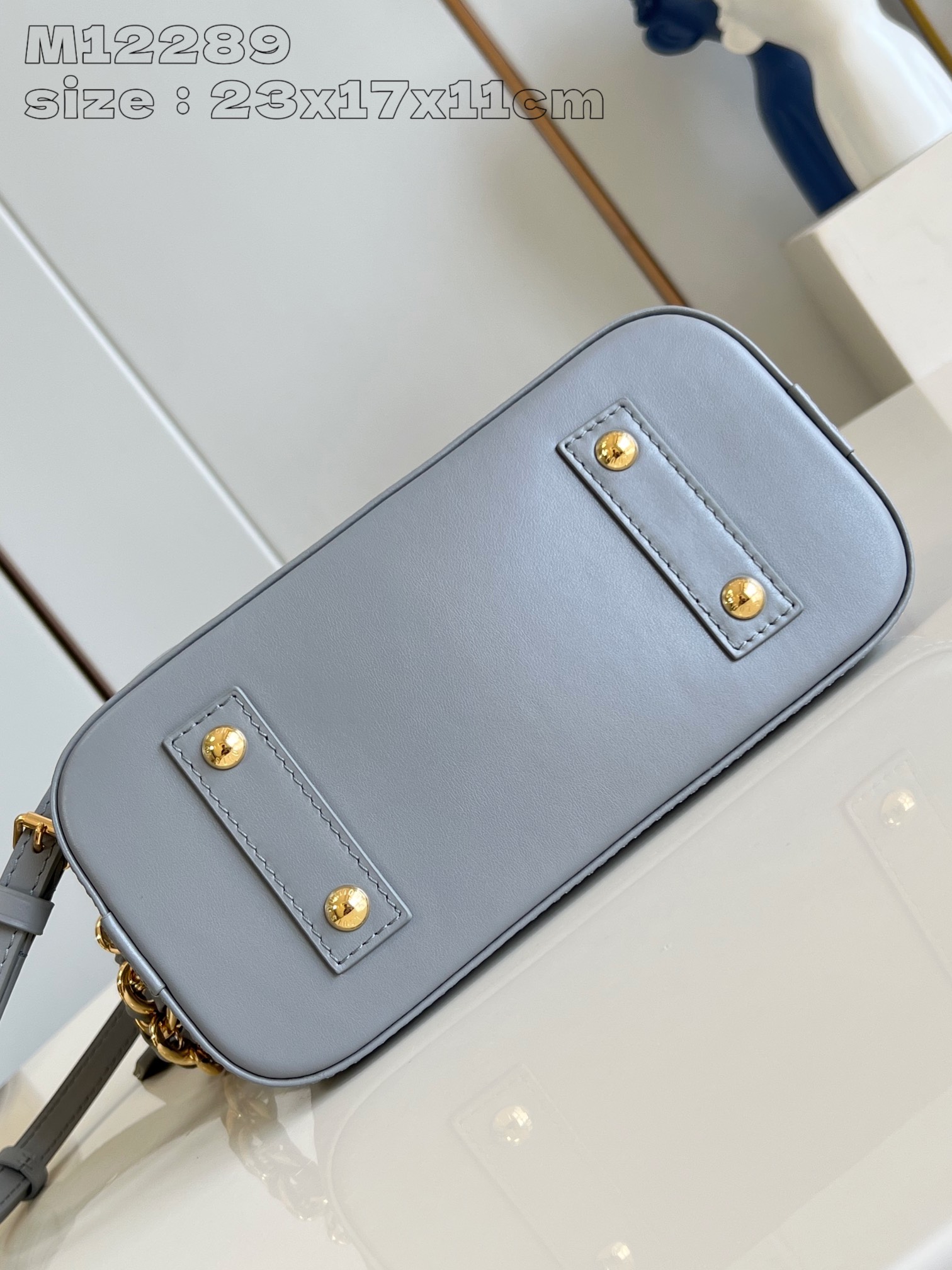 Bagsaaa L0vis Vvtt0n M12561 Alma BB Bag Gray - 23.5 x 17.5 x 11.5 cm