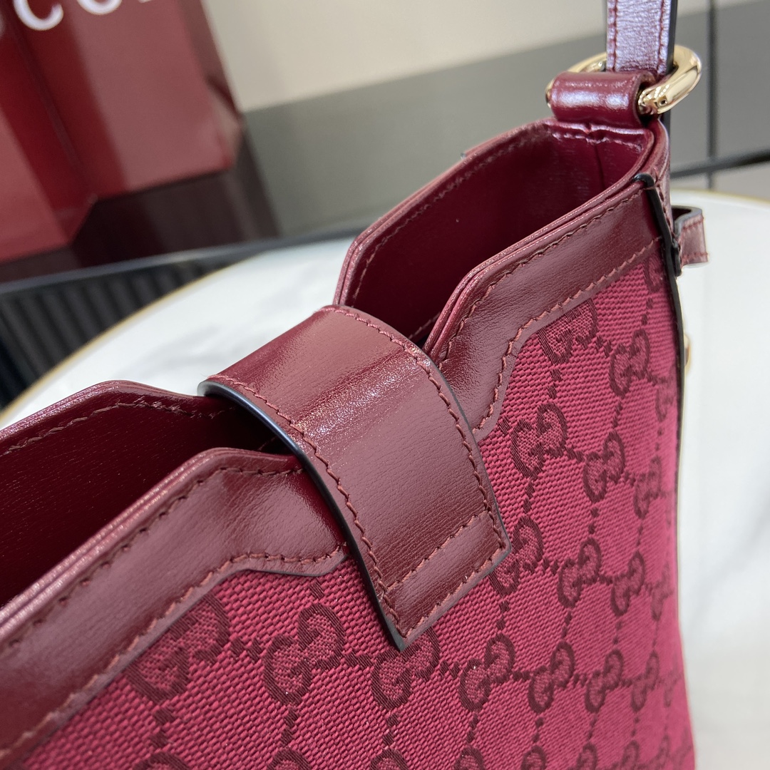 Bagsaaa GG mini bucket shoulder bag red 782919 - 16 x 19.5 x 5.5 cm