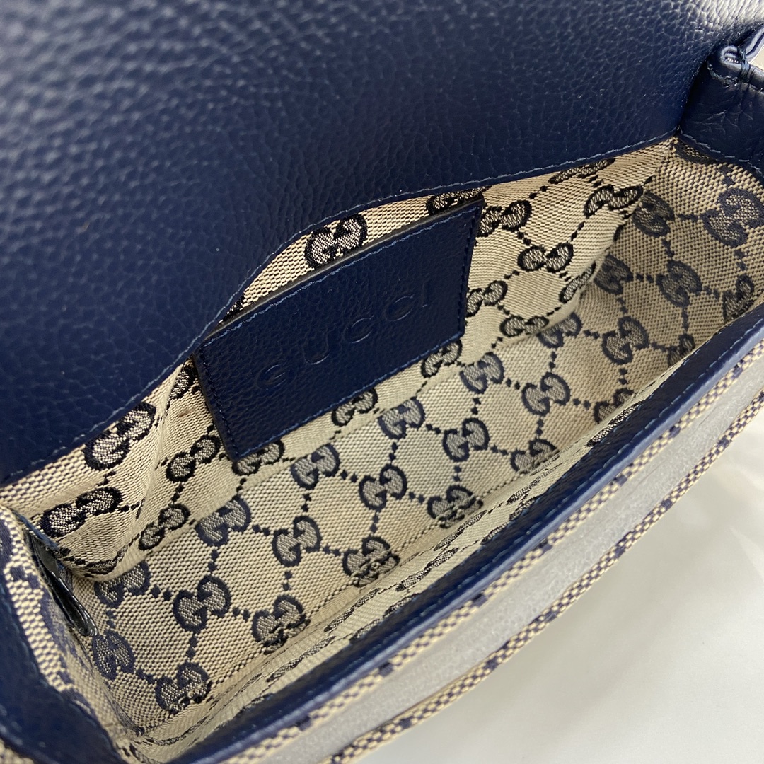 Bagsaaa Gvc*1 GG S*per mini bag ‎795213 navy blue - 20x13x5cm
