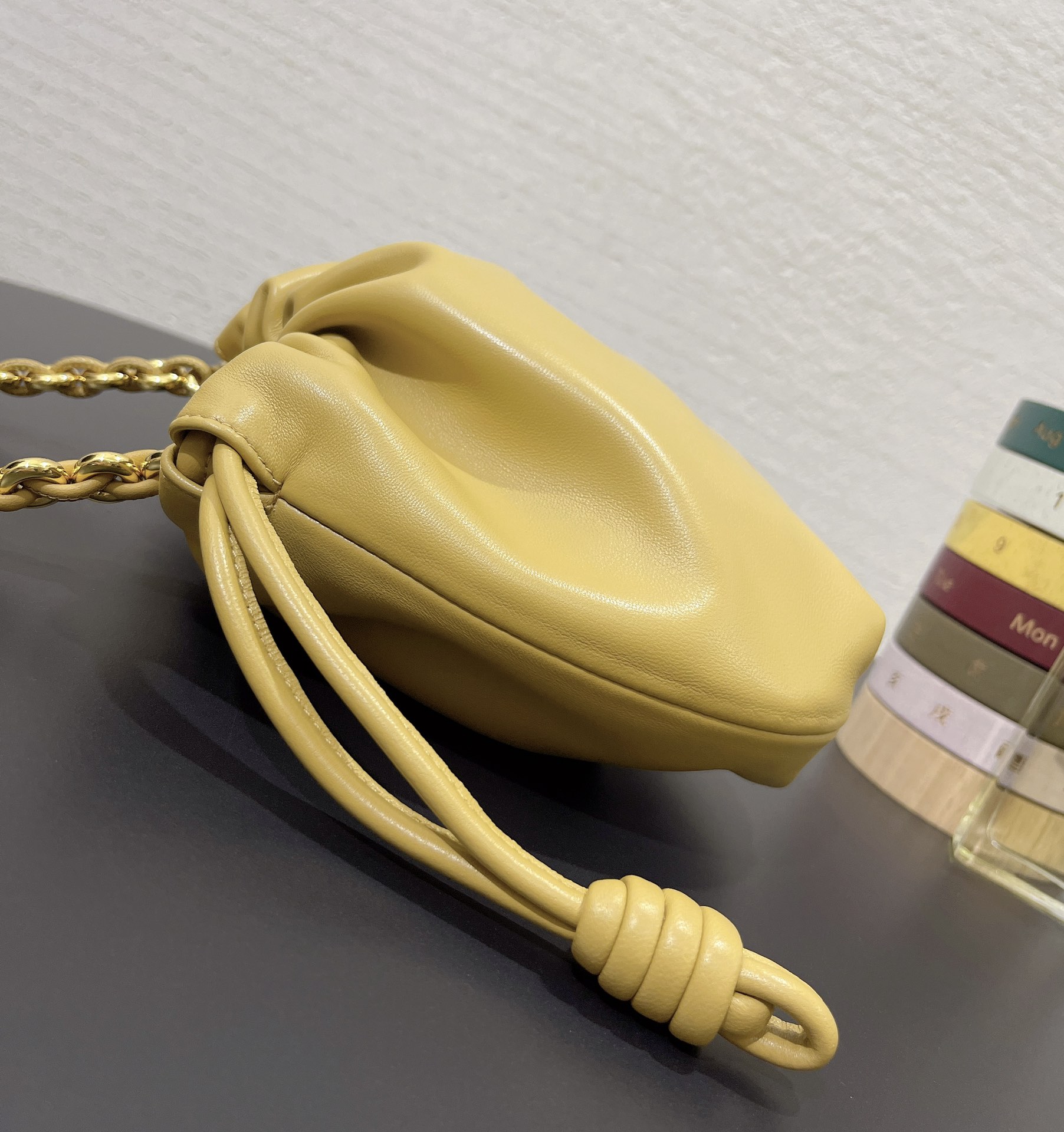 Bagsaaa L0ew* Mini Flamenco Purse bag in mellow nappa lambskin sahara - 23X17X5.5 cm