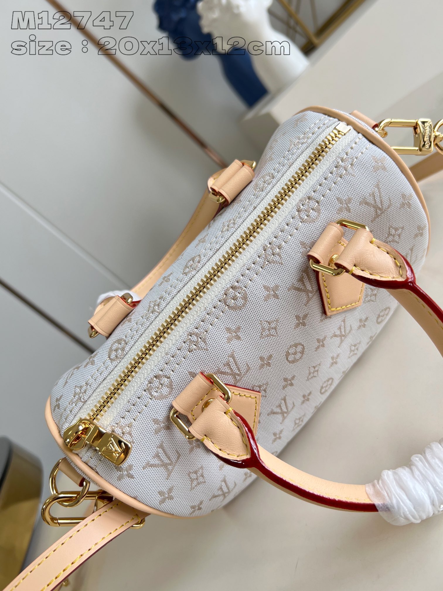 Bagsaaa L0vis Vvtt0n M12747 Speedy Bandoulière 20 Cream - 20.5 x 13.5 x 12 cm