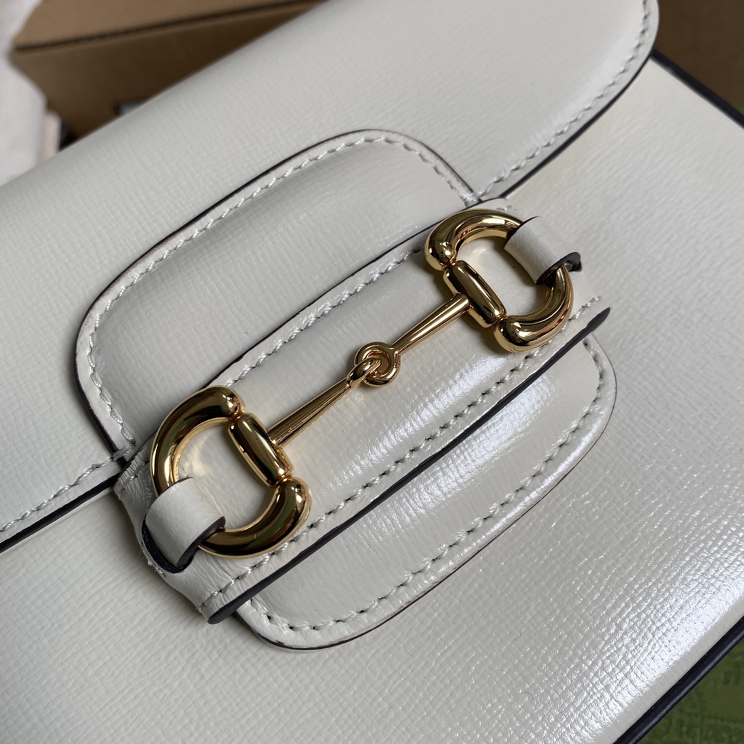 Bagsaaa Gvc*1 Horsebit 1955 Mini Shoulder Bag 658574 White - 20.5cm