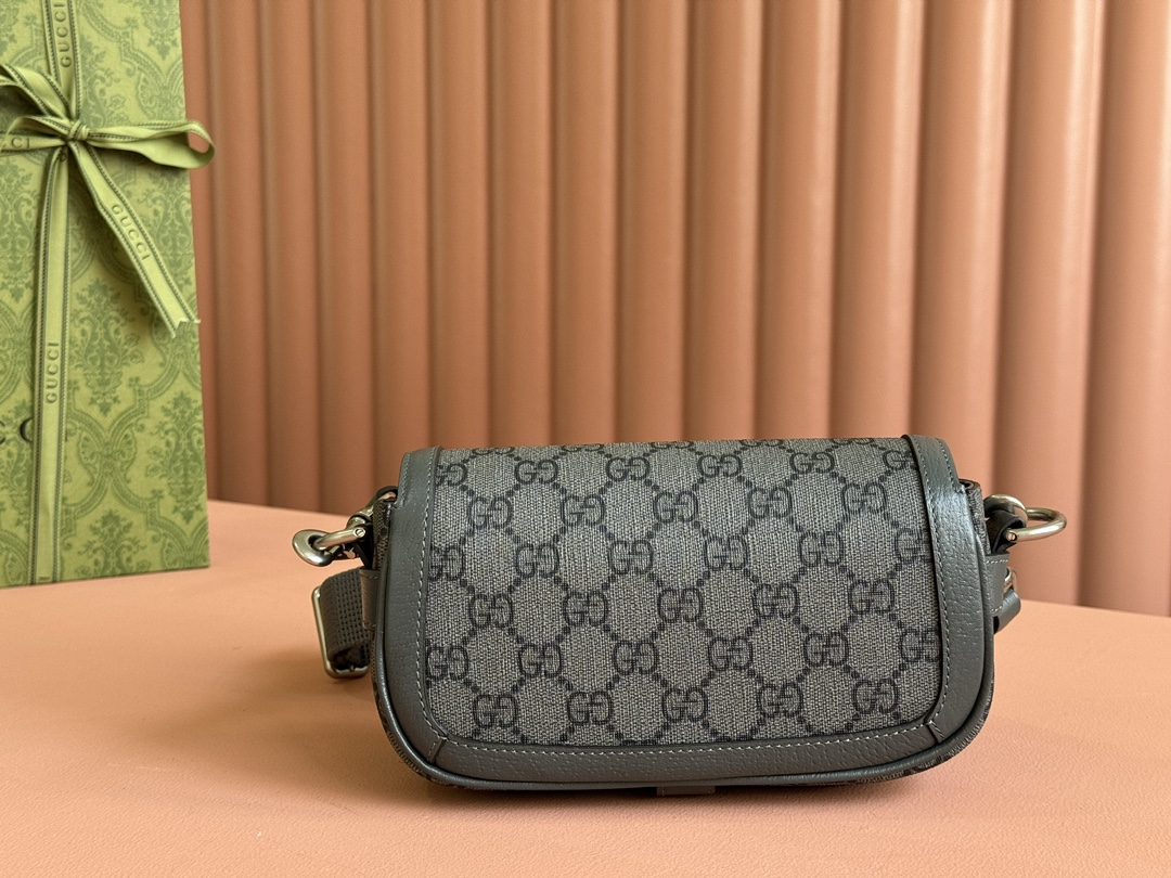 Bagsaaa Gvc*1 Ophidia S*per mini shoulder bag 795466 gray - 18.5x10x5.5cm