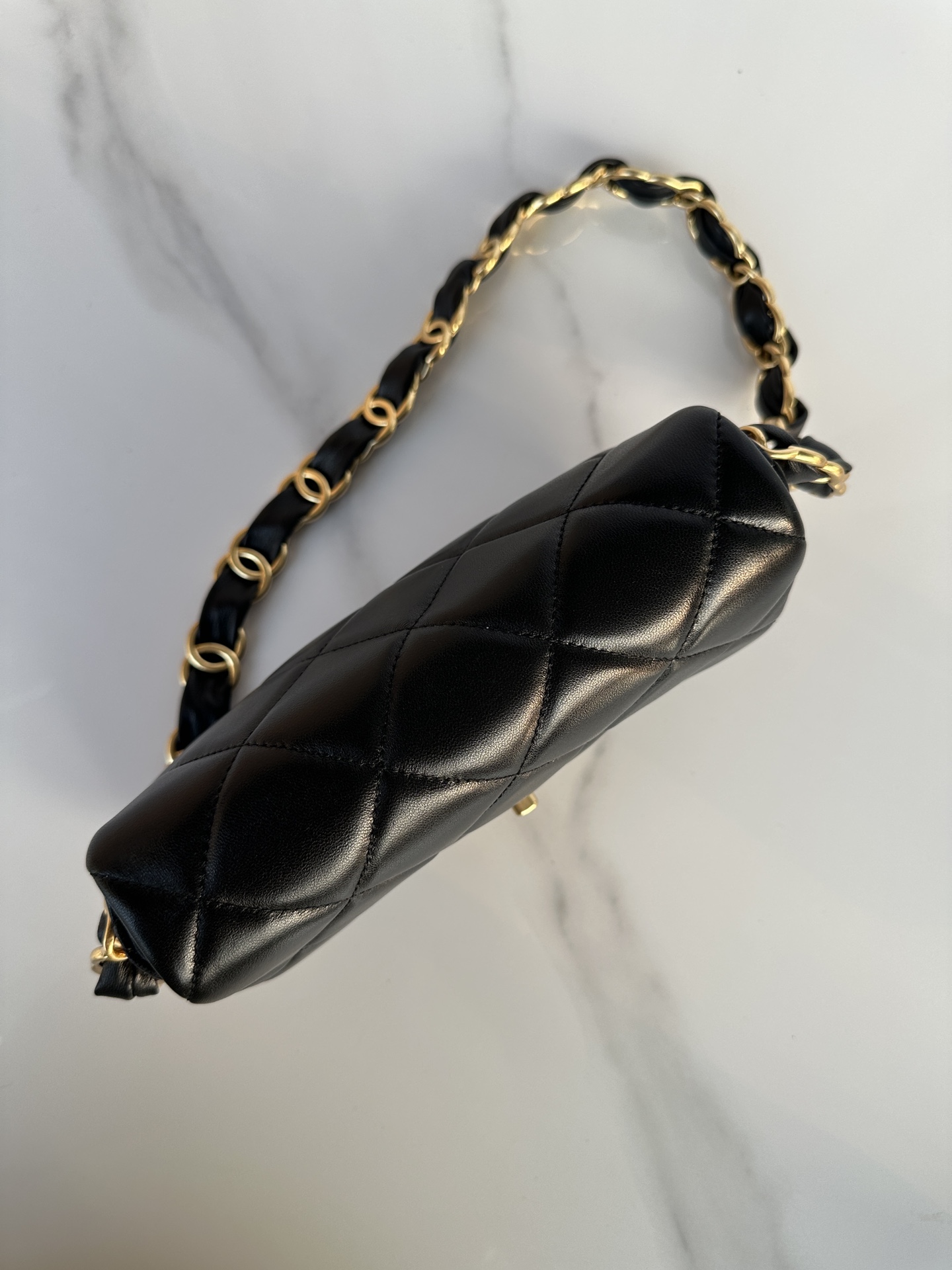 Bagsaaa Ch**el Small Flap Bag AS5174 Black - 14 × 21 × 7 cm
