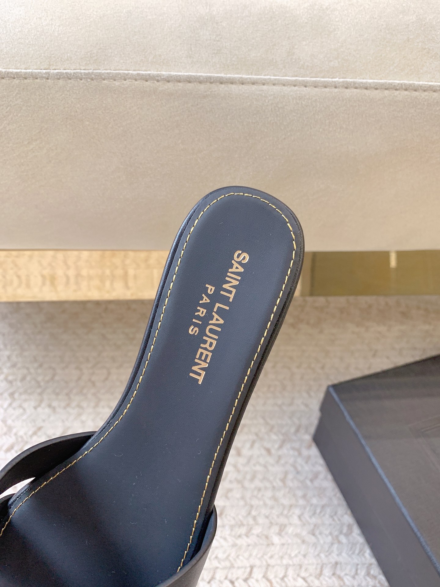 Bagsaaa Y51 Tribute Mules In Smooth Leather Black