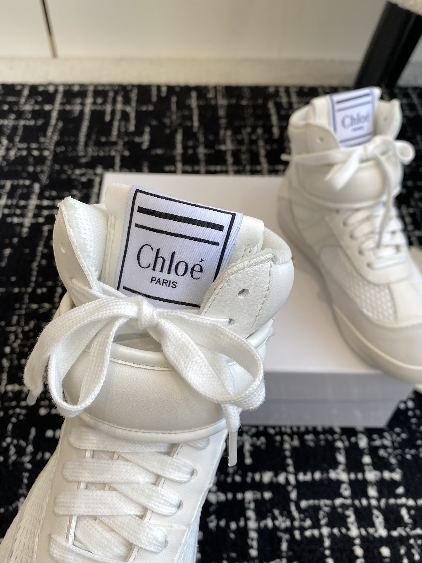 Bagsaaa Chloé Kick high-top sneaker Cloudy Cream