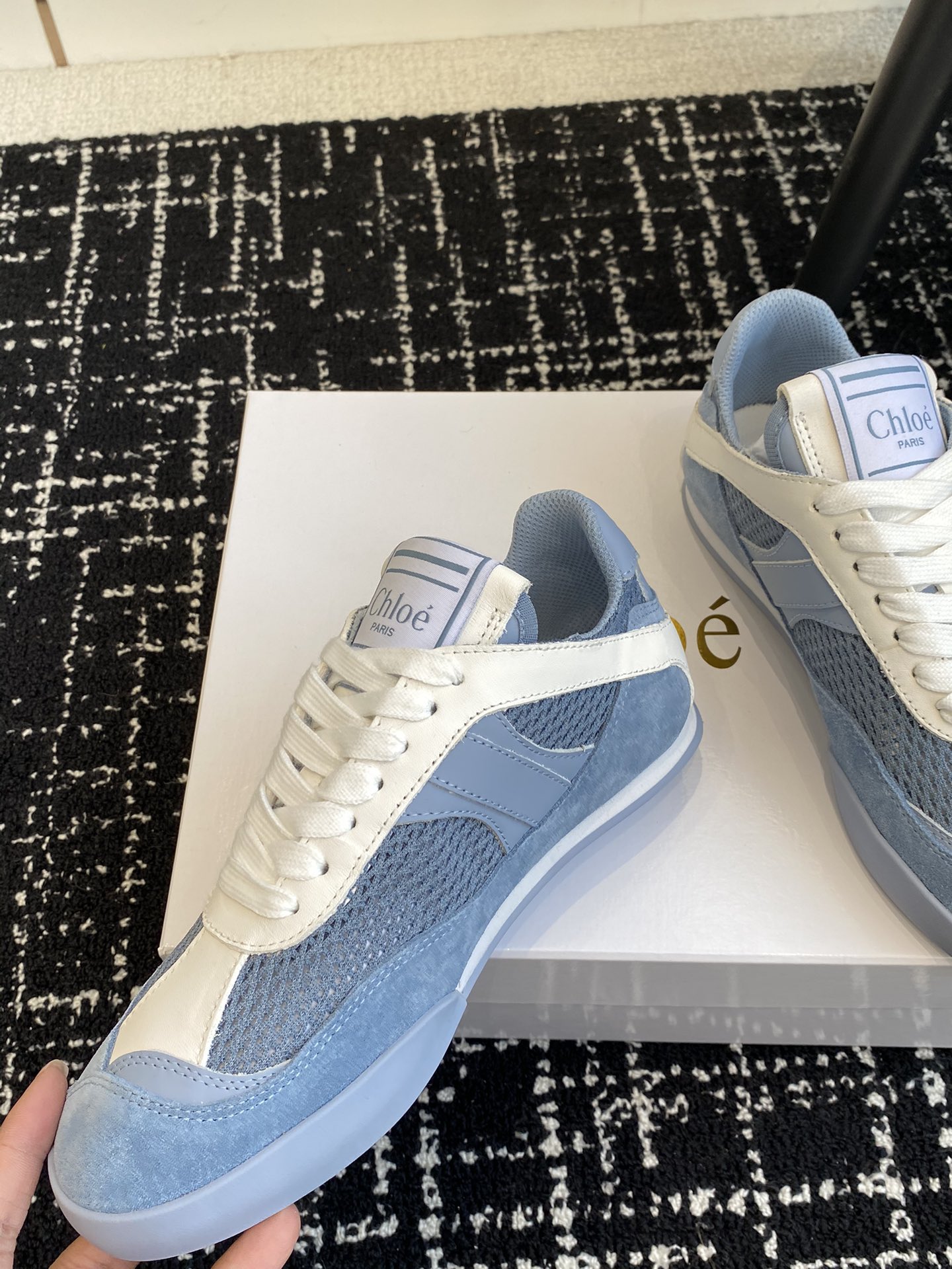 Bagsaaa Chloé Kick sneaker pearl blue 