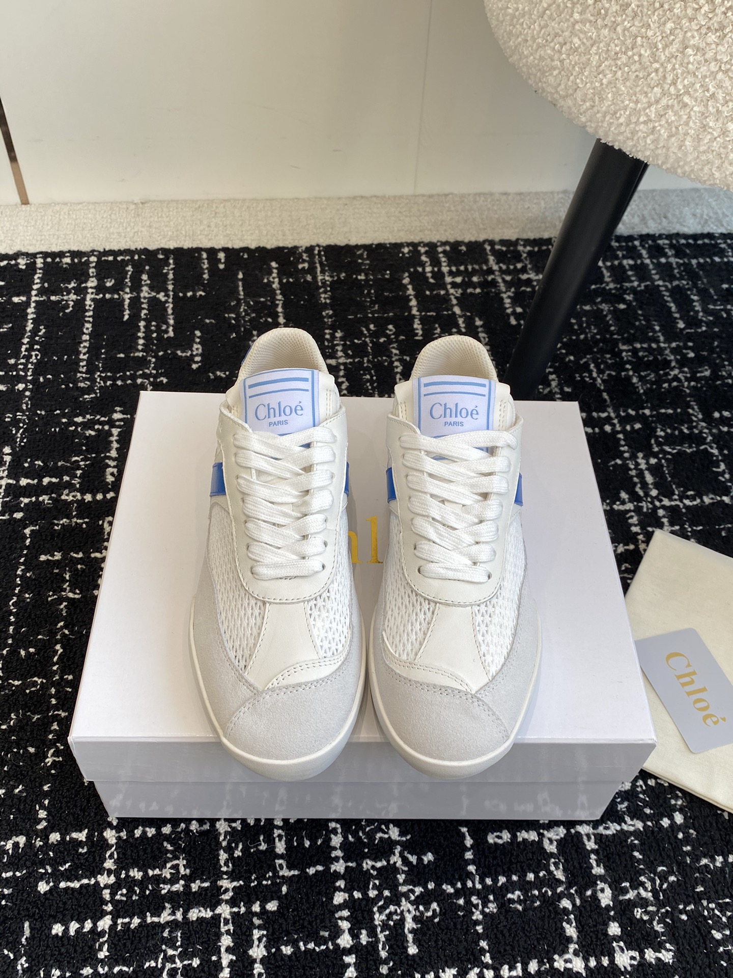 Bagsaaa Chloé Kick sneaker white & blue 