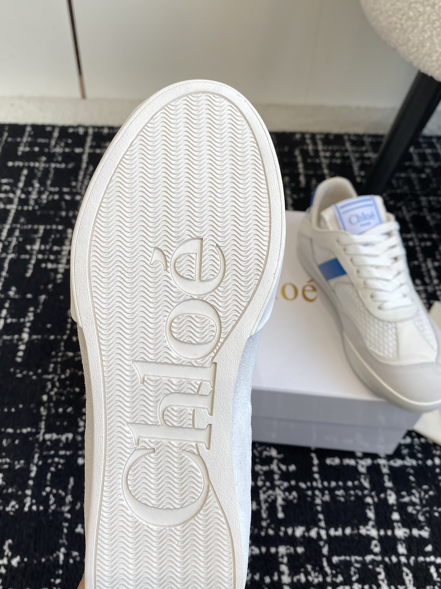 Bagsaaa Chloé Kick sneaker white & blue 