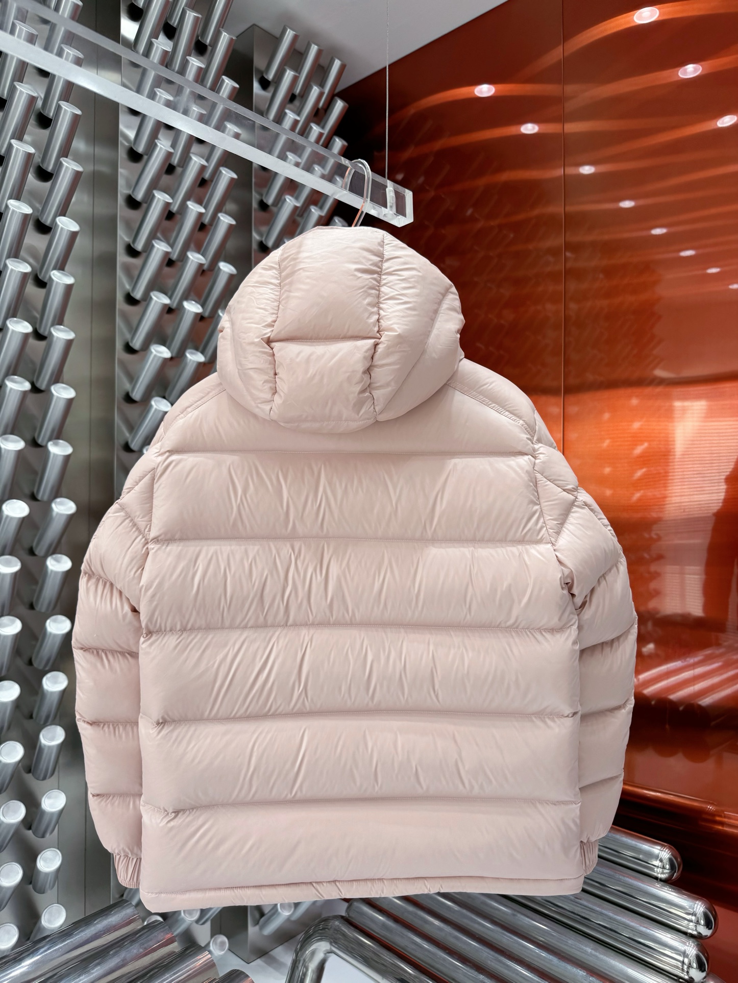 Bagsaaa Moncler Enfant Gles puffer jacket light pink