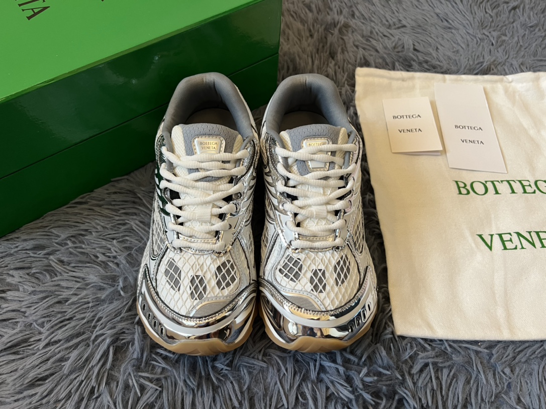 Bagsaaa B0tt*ga Ven*ta Orbit Sneaker Silver/White