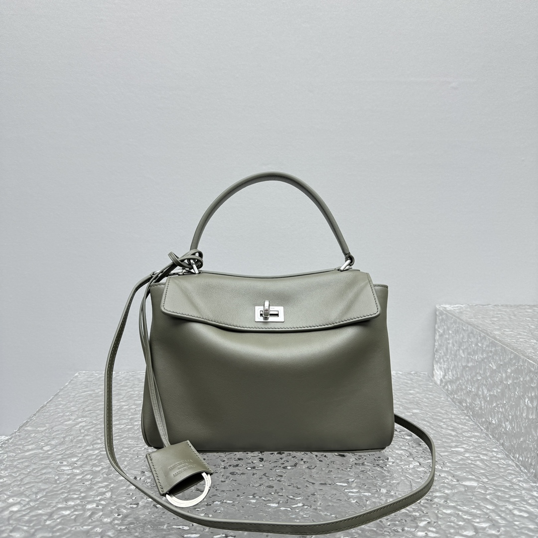Bagsaaa Ba1en*iaga Rodeo Mini Handbag in Khaki - 23x10x8cm