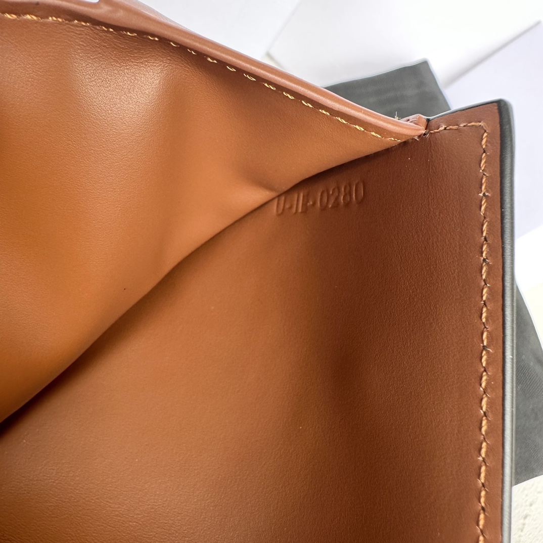Bagsaaa Ce1i*e Small Trifold Wallet In Triomphe Canvas And Lambskin - 10.5cm