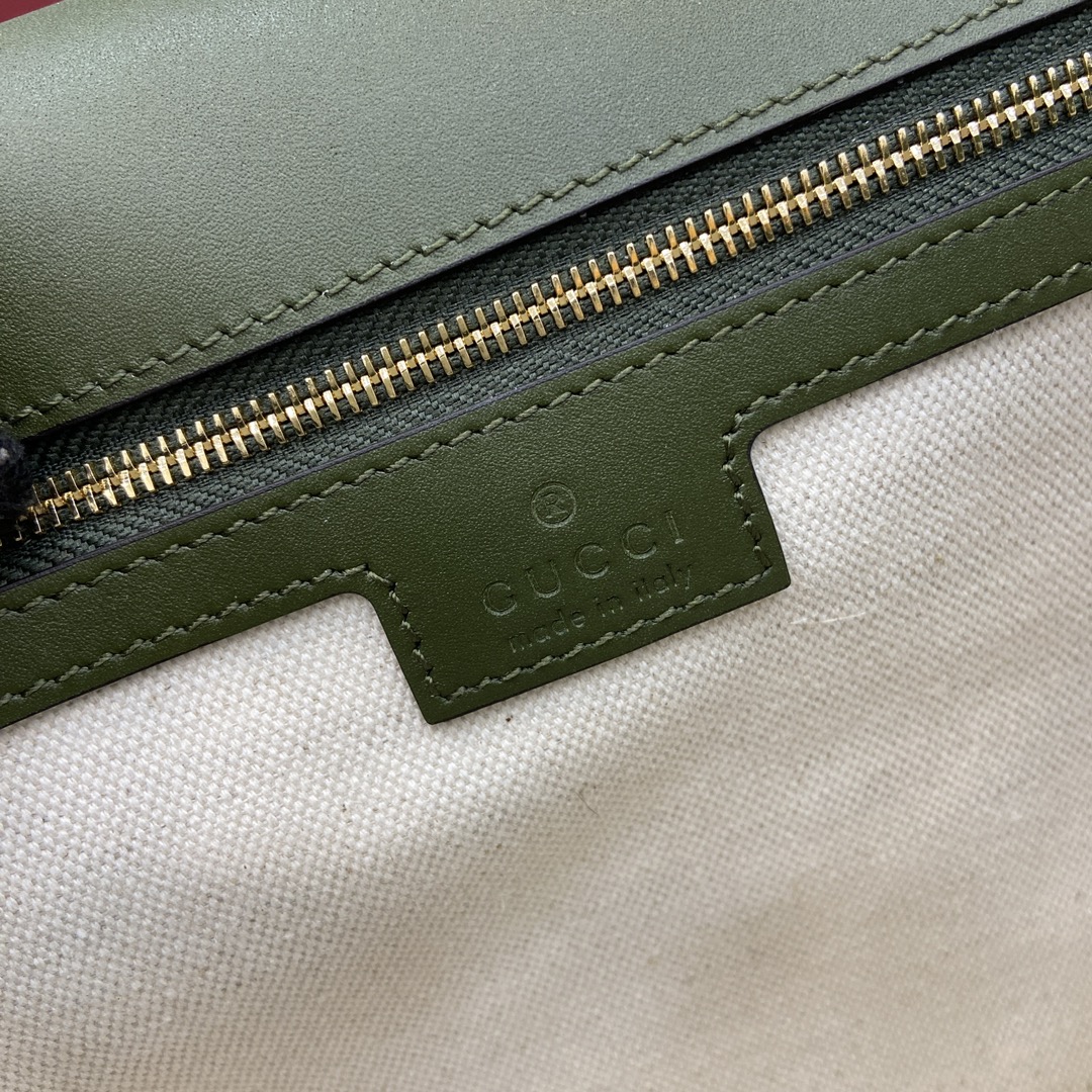 Bagsaaa Gvc*1 Blondie medium top handle bag ‎815719 green suede - 32 x 17 x 10cm
