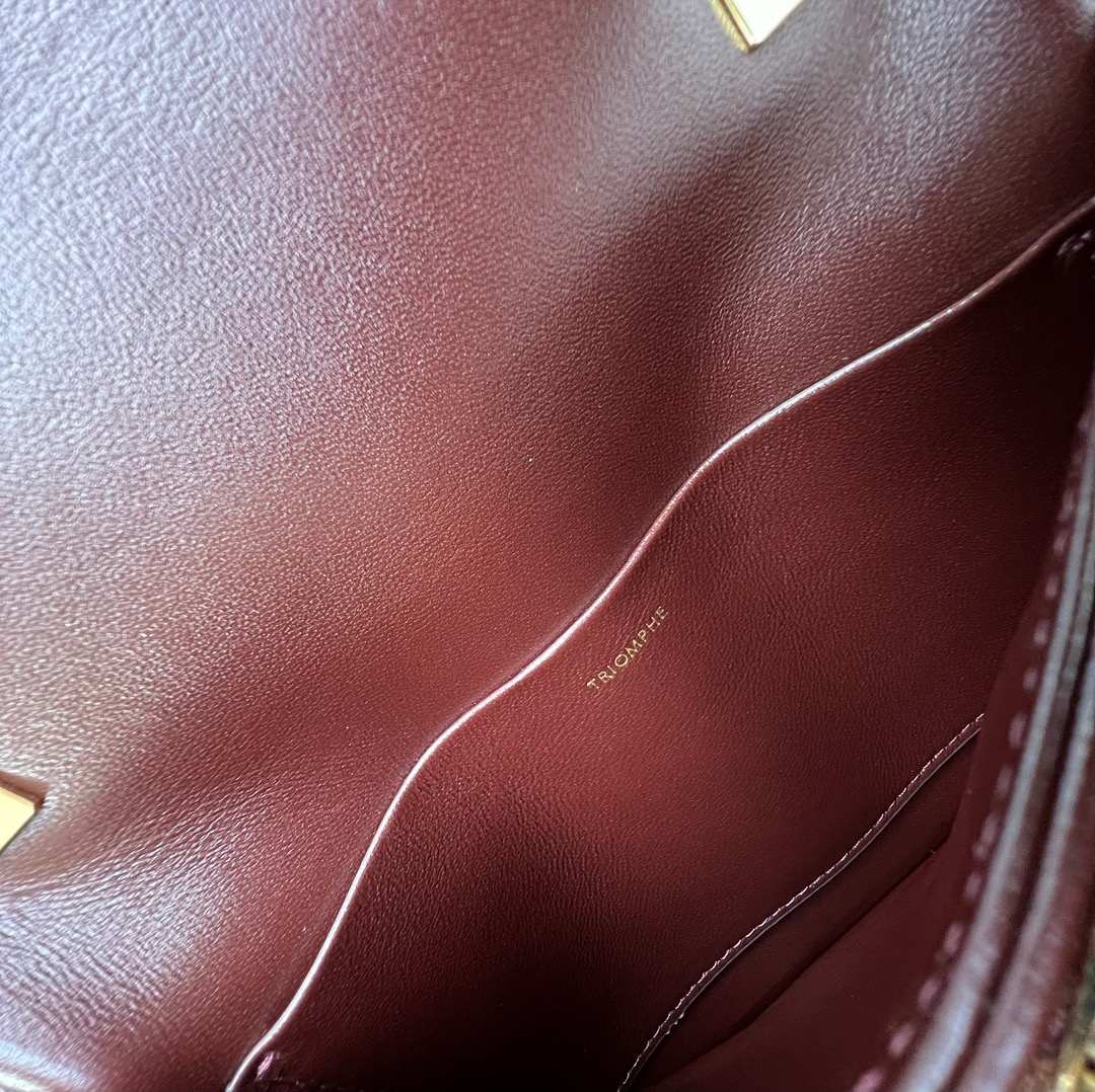 Bagsaaa Teen Garance Bag In Bicolour Patent Calfskin Dark Brown - 18.5 x 13.5 x 7 CM