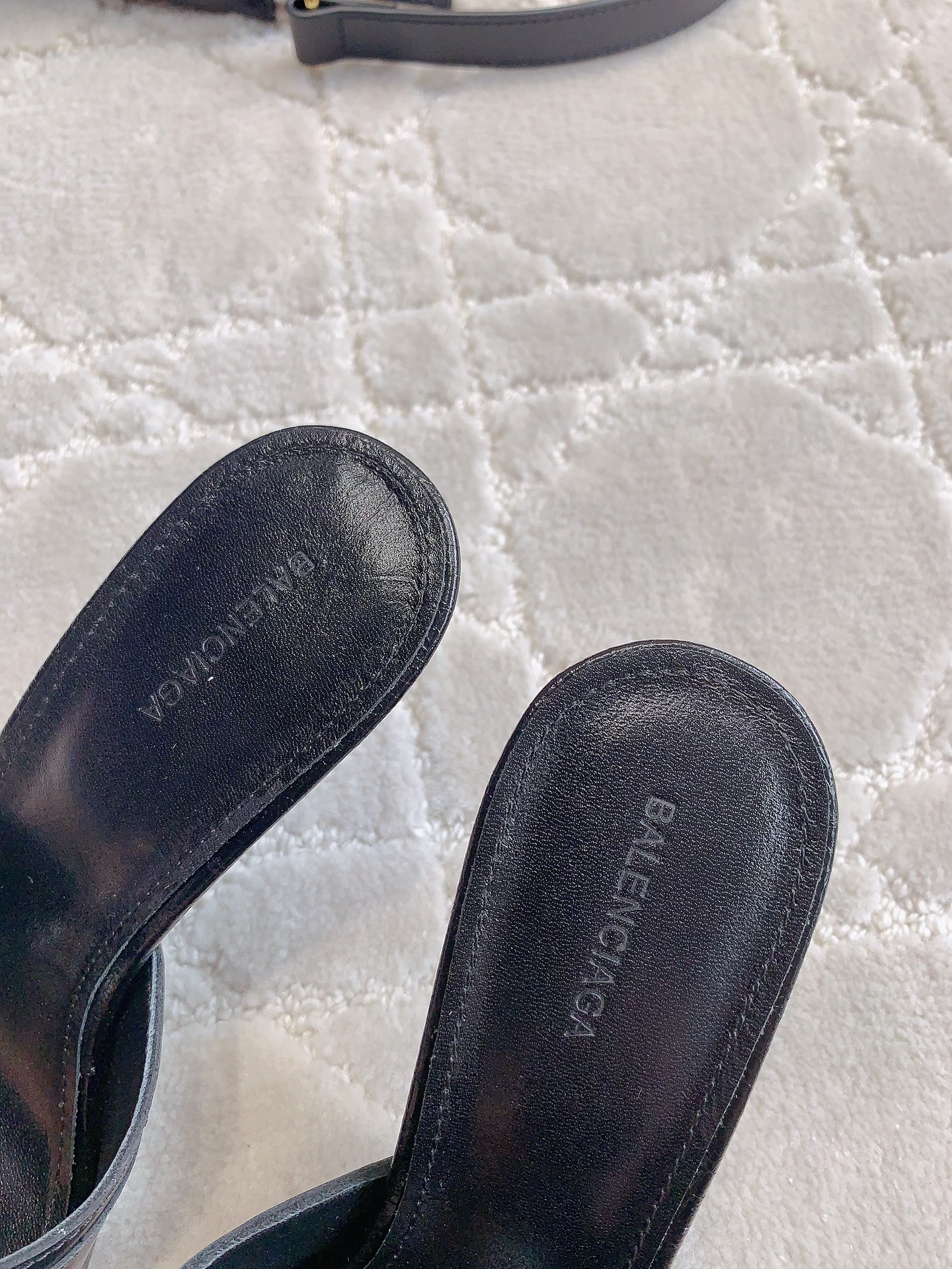 Bagsaaa Ba1en*iaga Cagole leather mules black