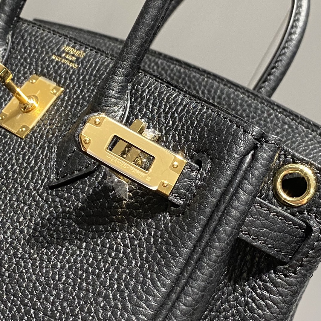 Bagsaaa H**me5 Mini Birkin Black Togo - 20cm