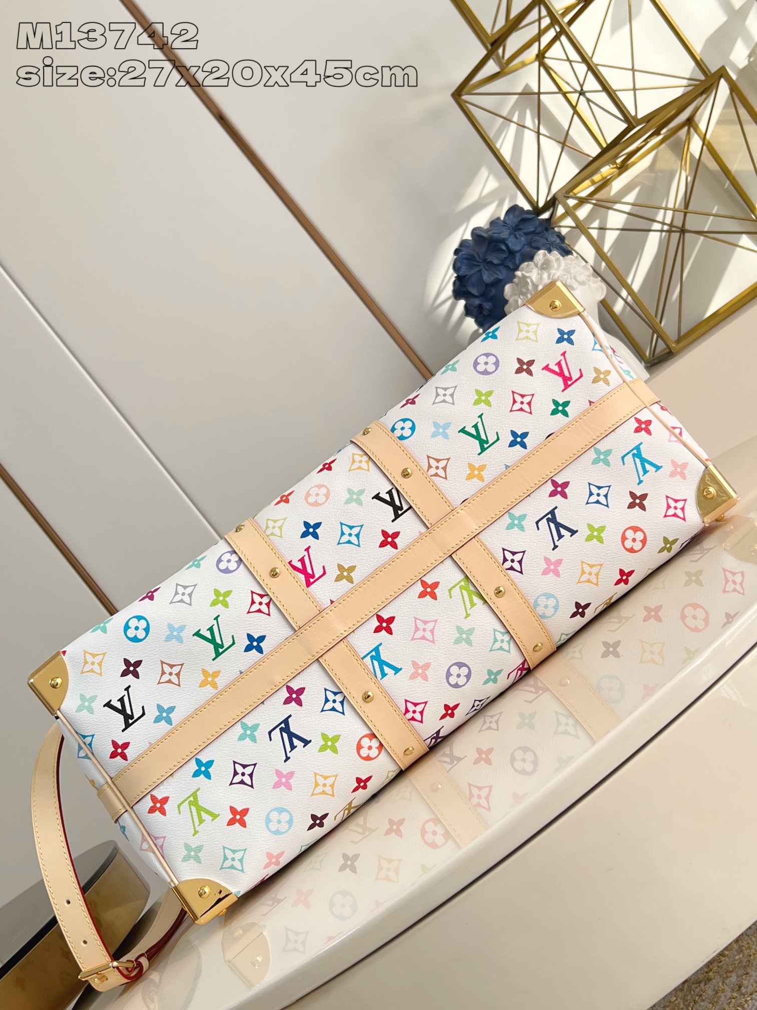 Bagsaaa M13742 LV x TM Keepall Bandoulière 45 Multicolored - 45cm