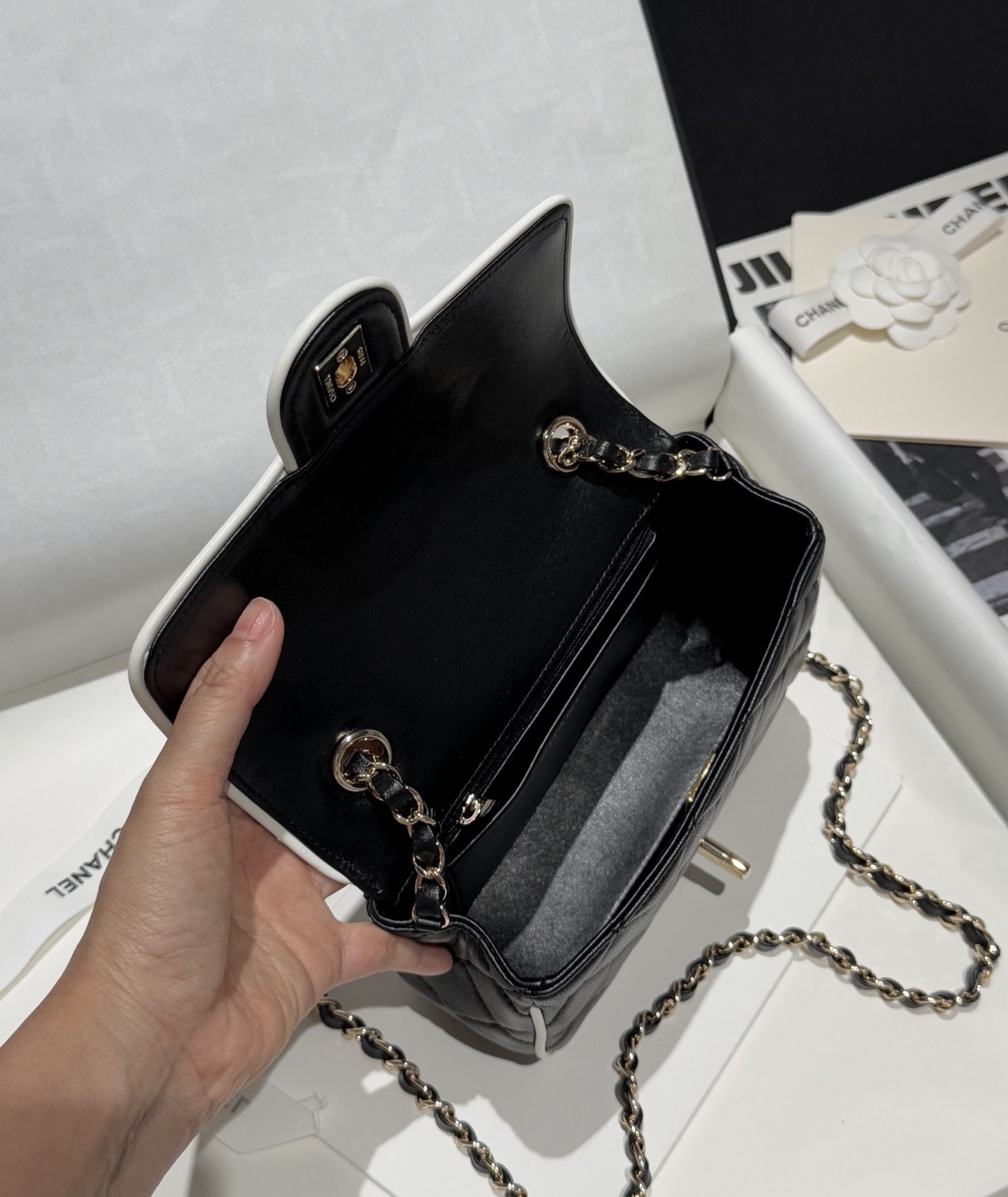Bagsaaa Ch**el Mini Flap Bag Black Lambskin AS5151 - 19.5cm