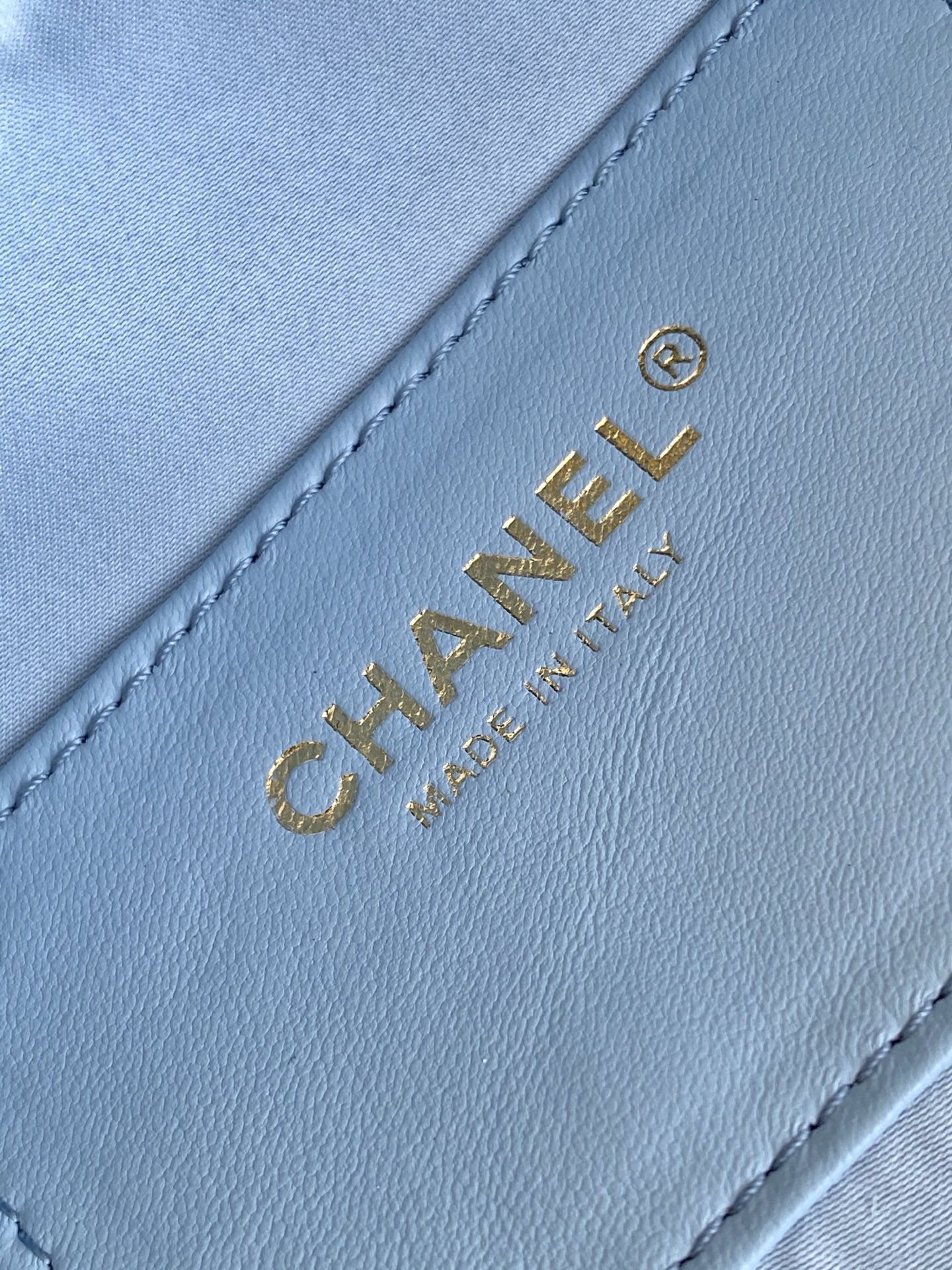 Bagsaaa Ch**el 25 Small Handbag AS5293 blue denim - 30cm